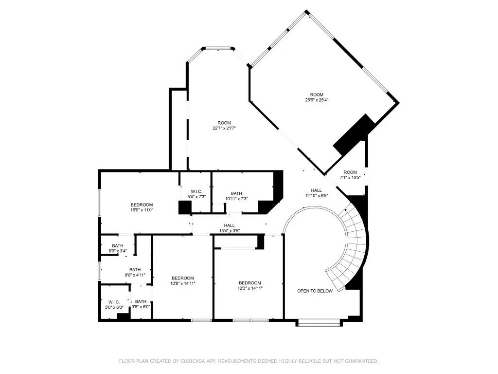 Second floor with media and game room