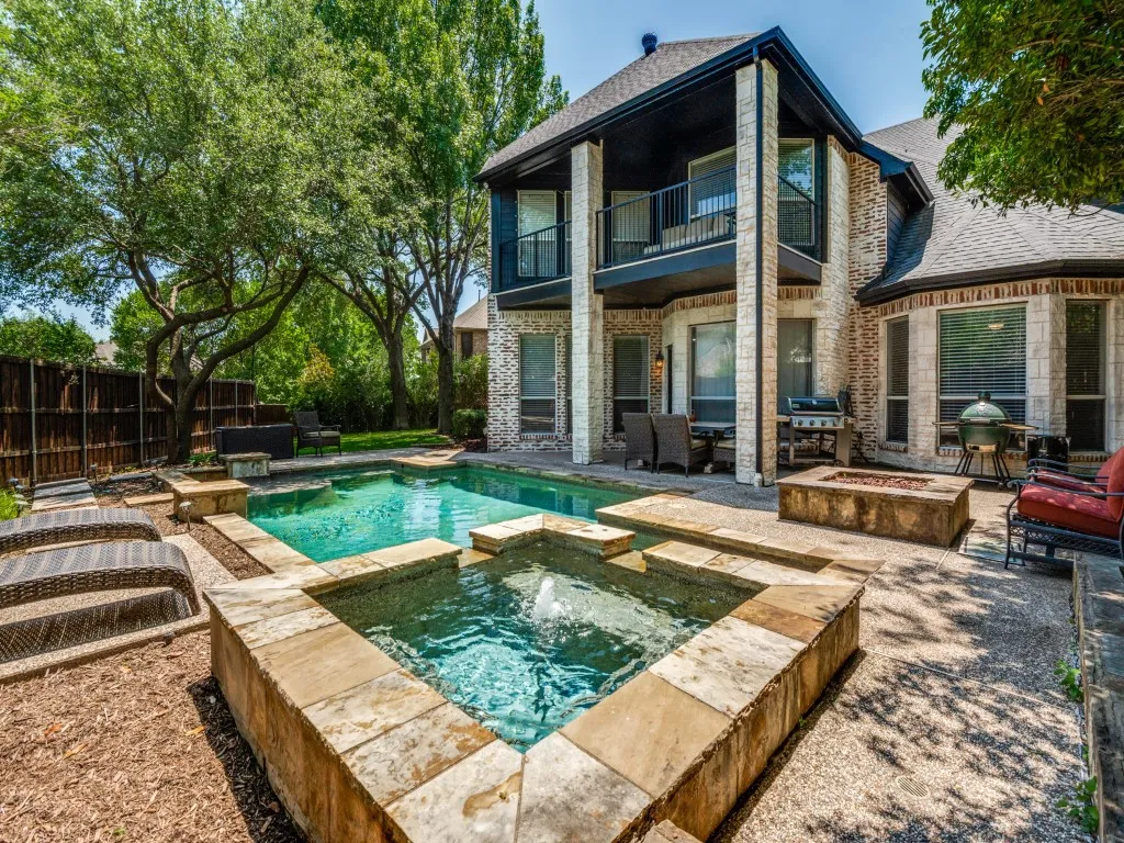 hot tub view from the back of the property