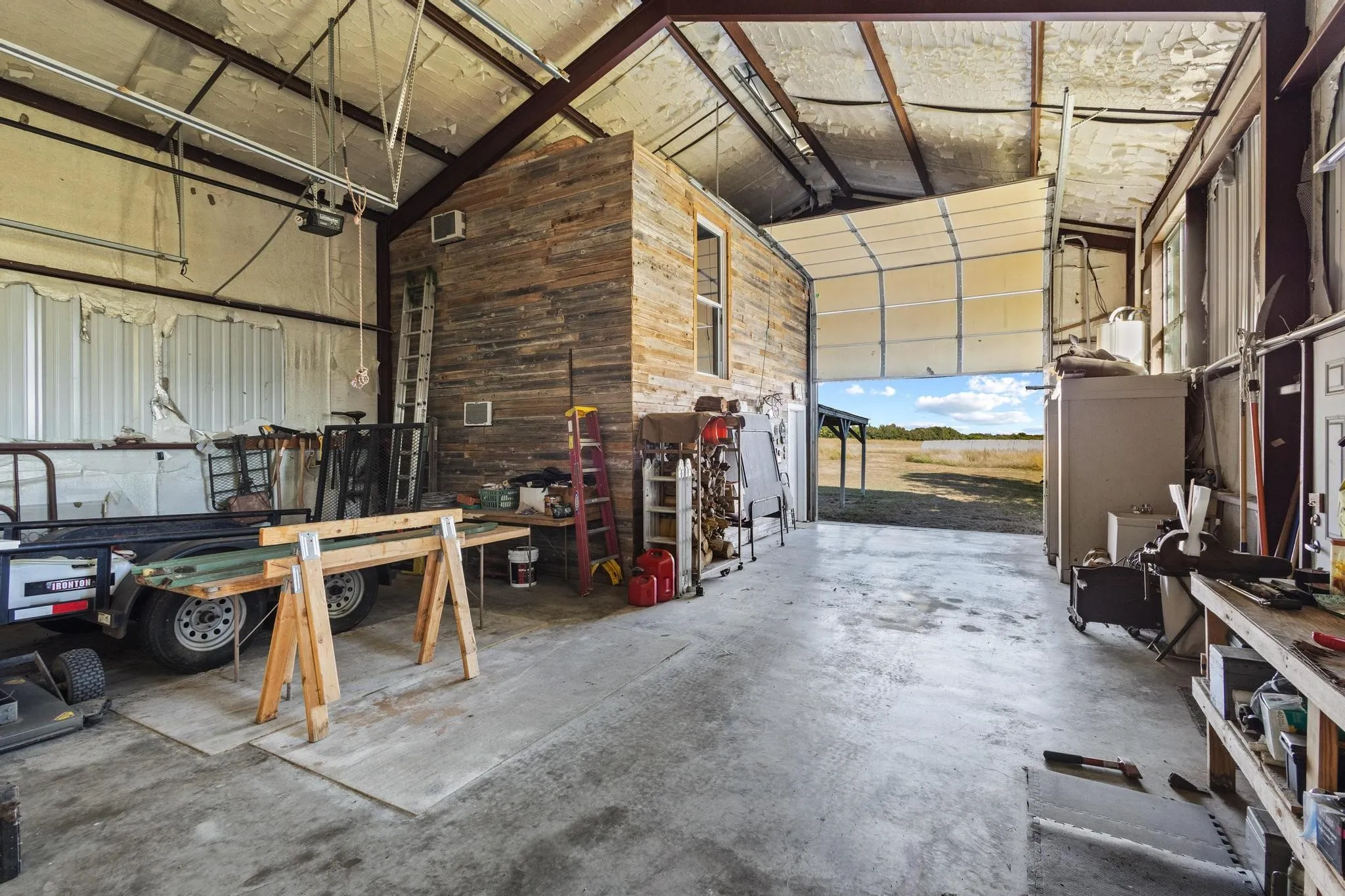 Shop interior with guest apartment to the left side