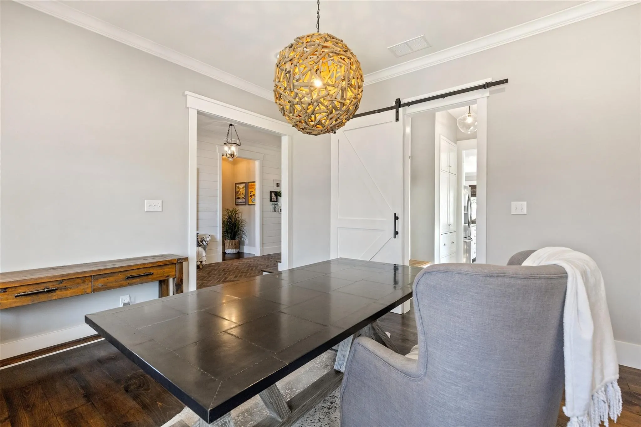 This room can be used as an office or formal dining