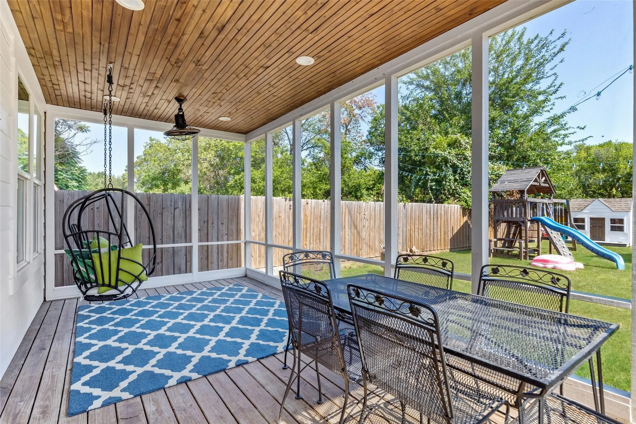 Overlooks backyard which could fit a pool