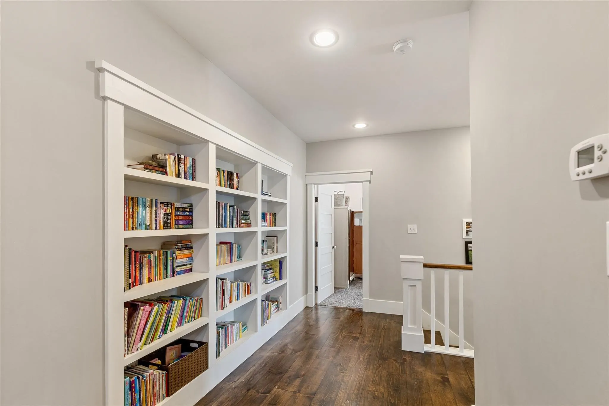 Top of the stairs bookcase