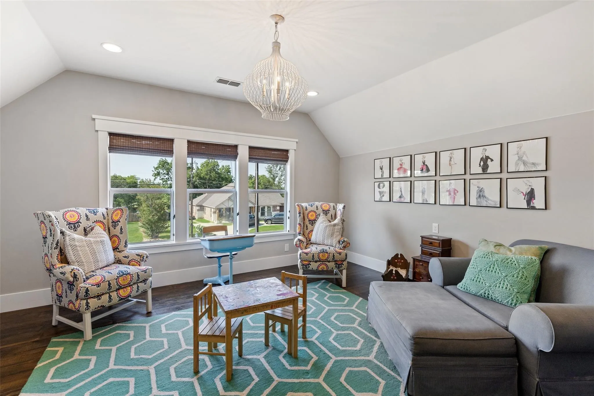 Upstairs living area