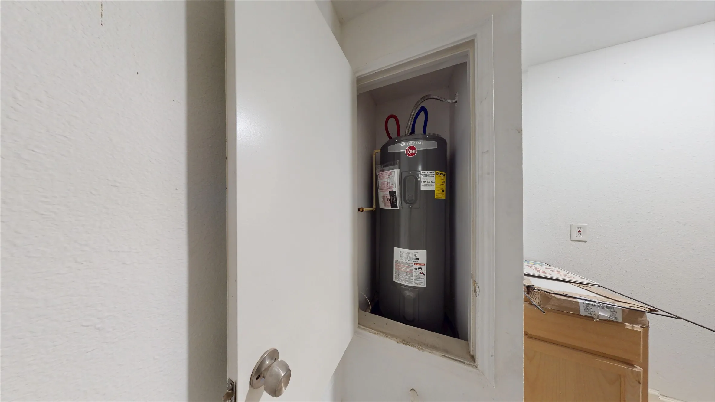 Utility room with water heater