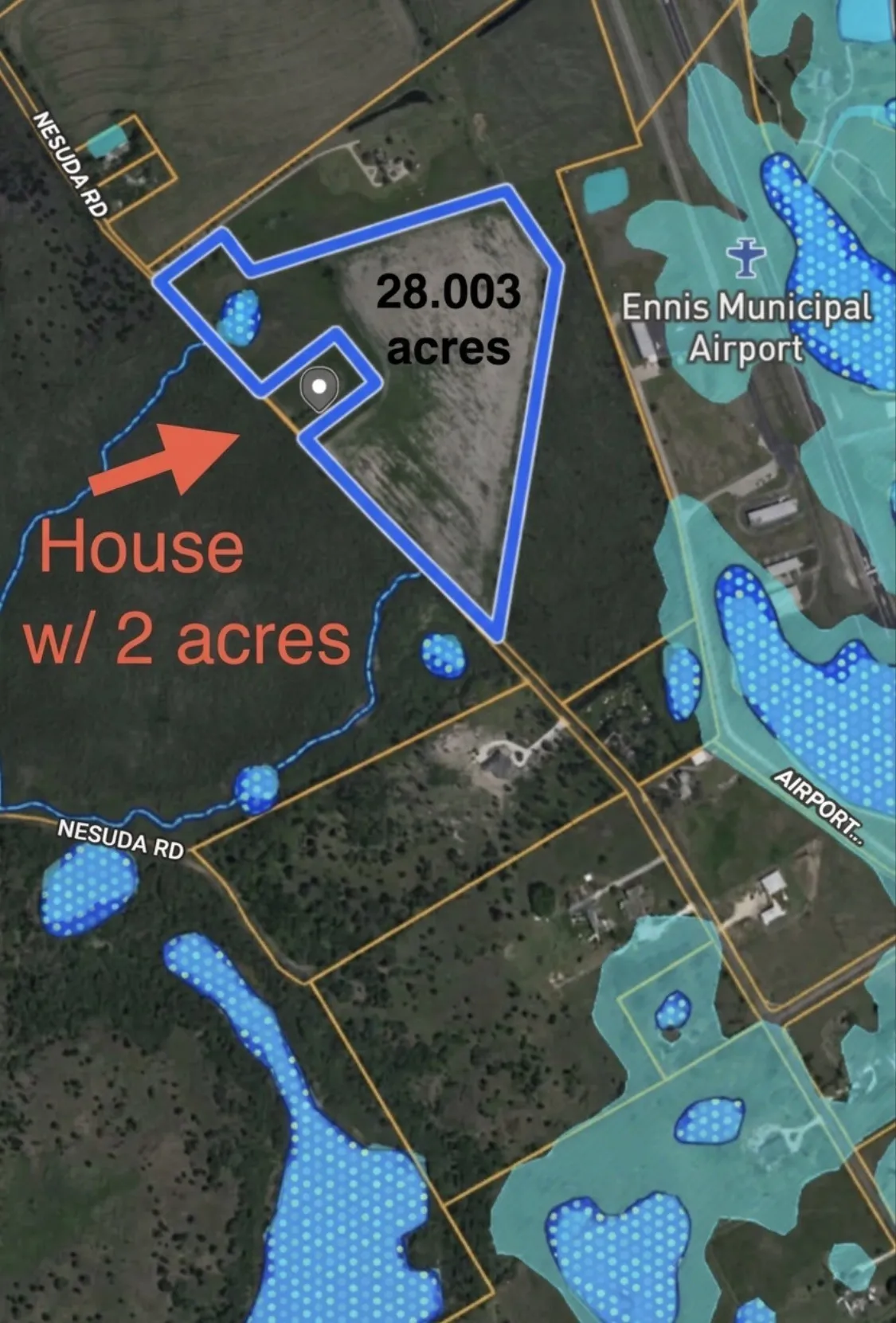 2 acre parcel plus 28 acre parcel