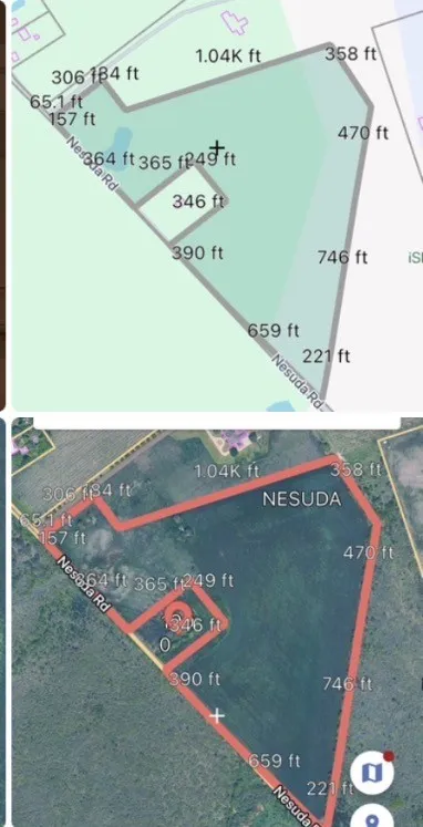 Estimated boundary measurements - 28 acres