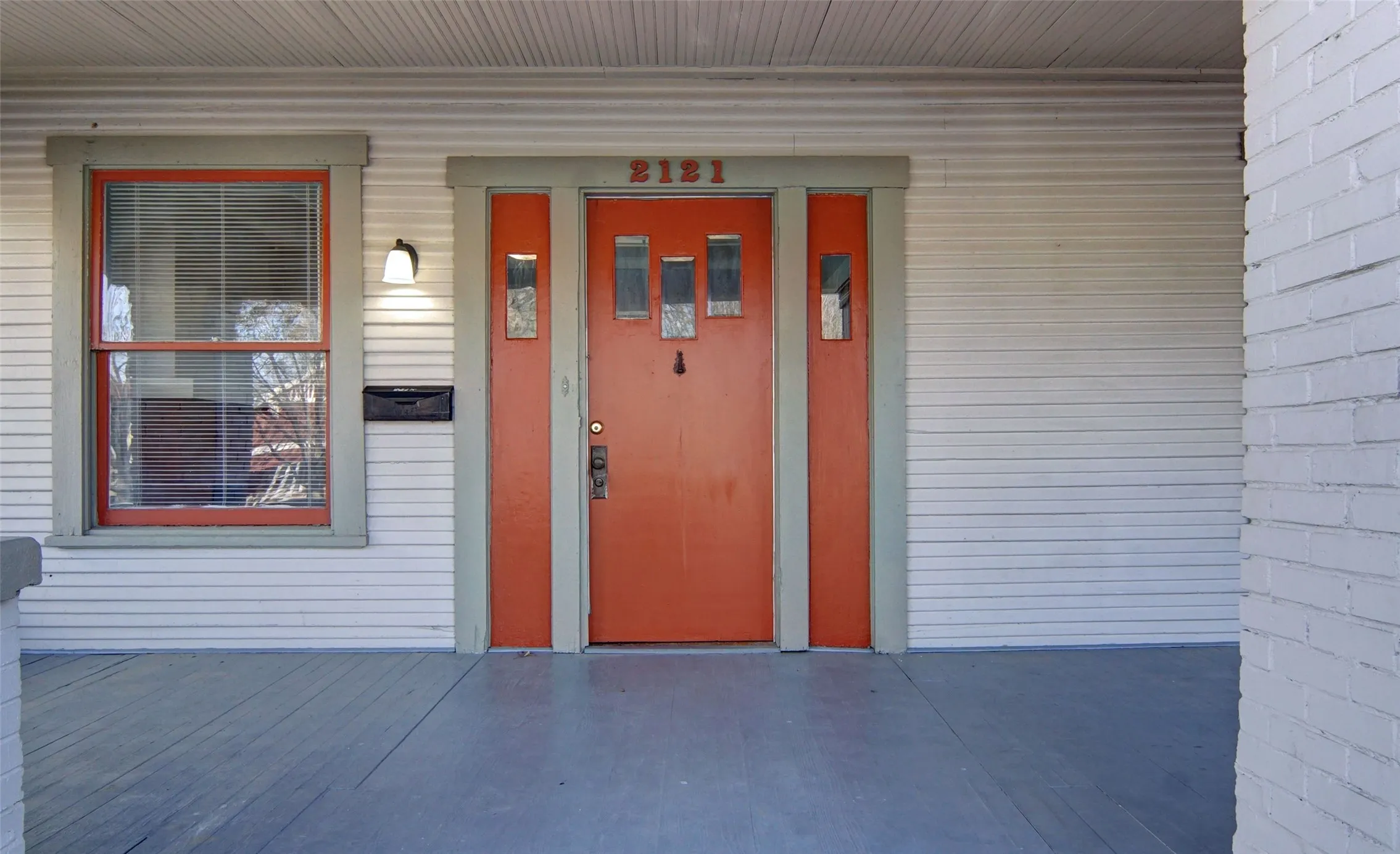 Historic character with front door and door knocker