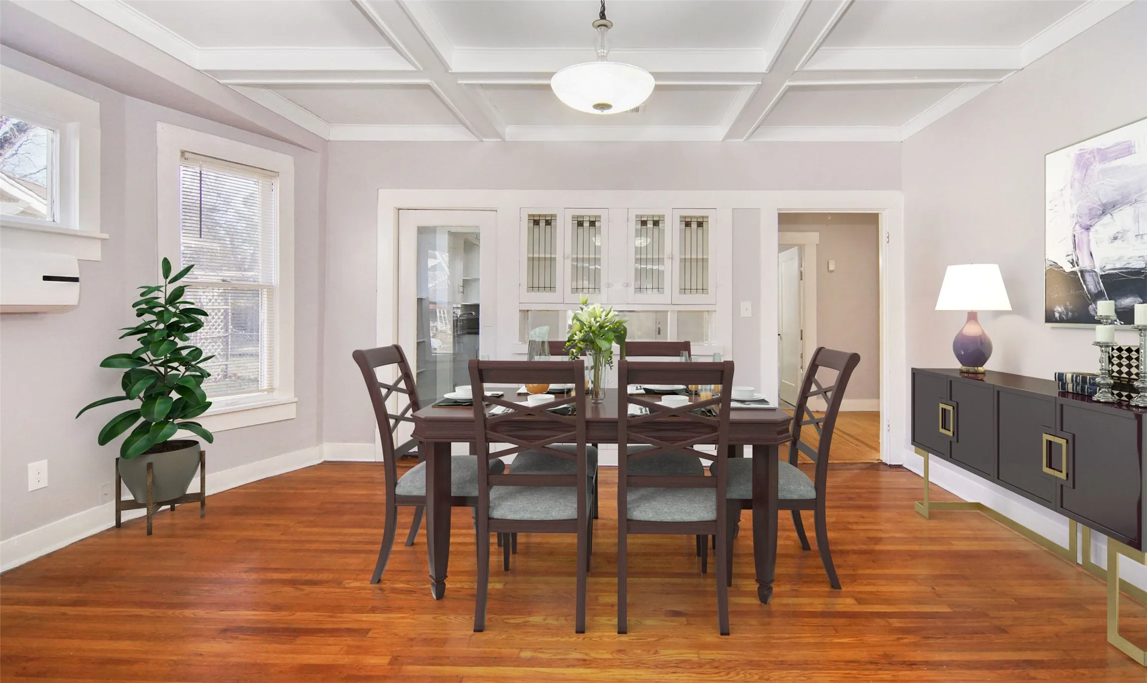 Digitally Staged Dining Room