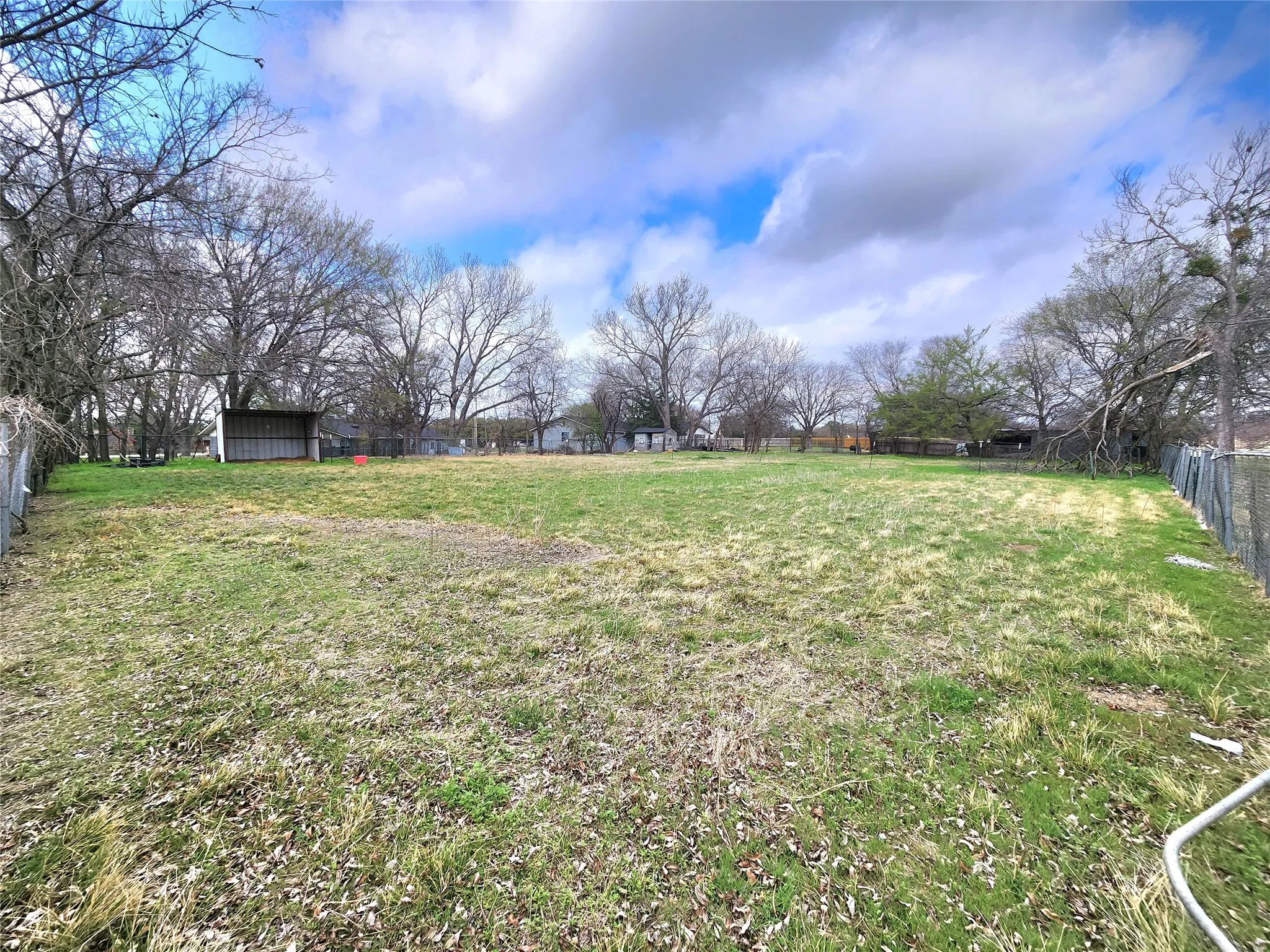 very back fenced area