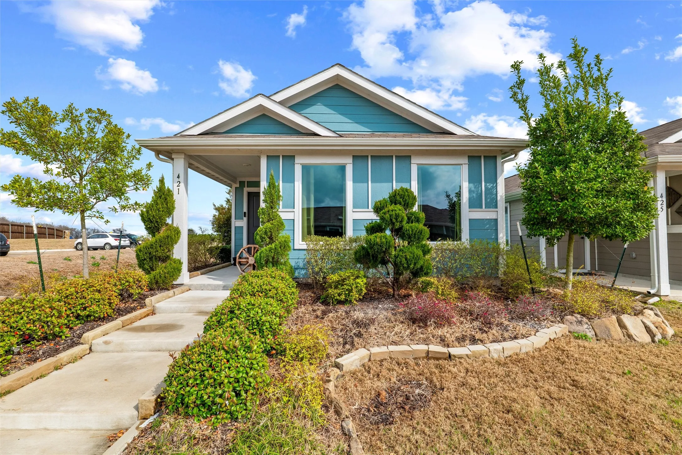 View of front of property with covered porch