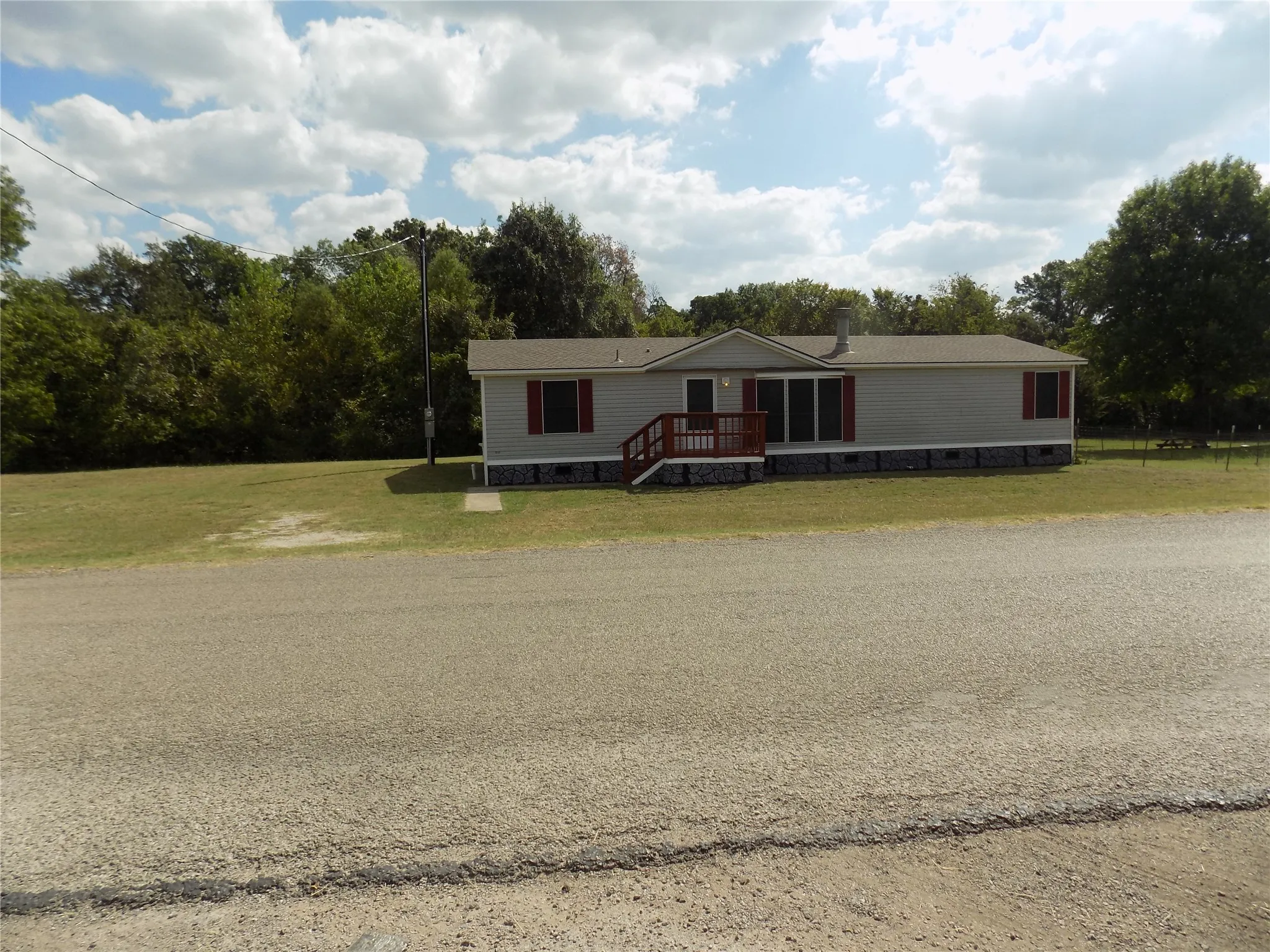 Long view of front of home.