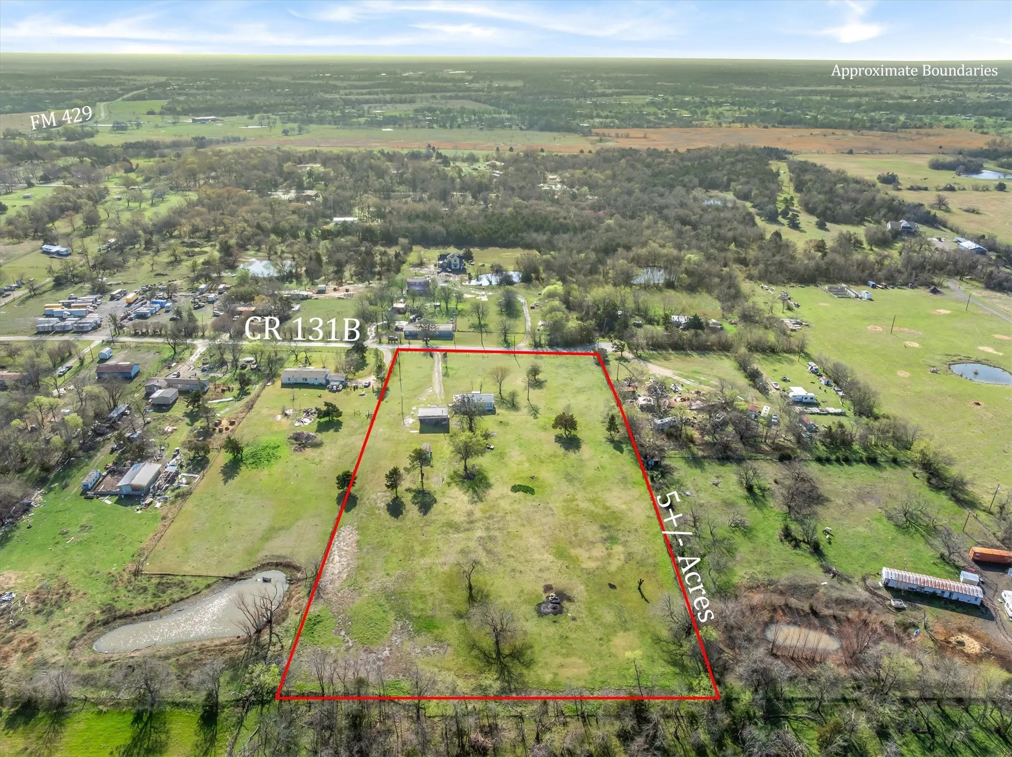 View of property location with property boundaries highlighted