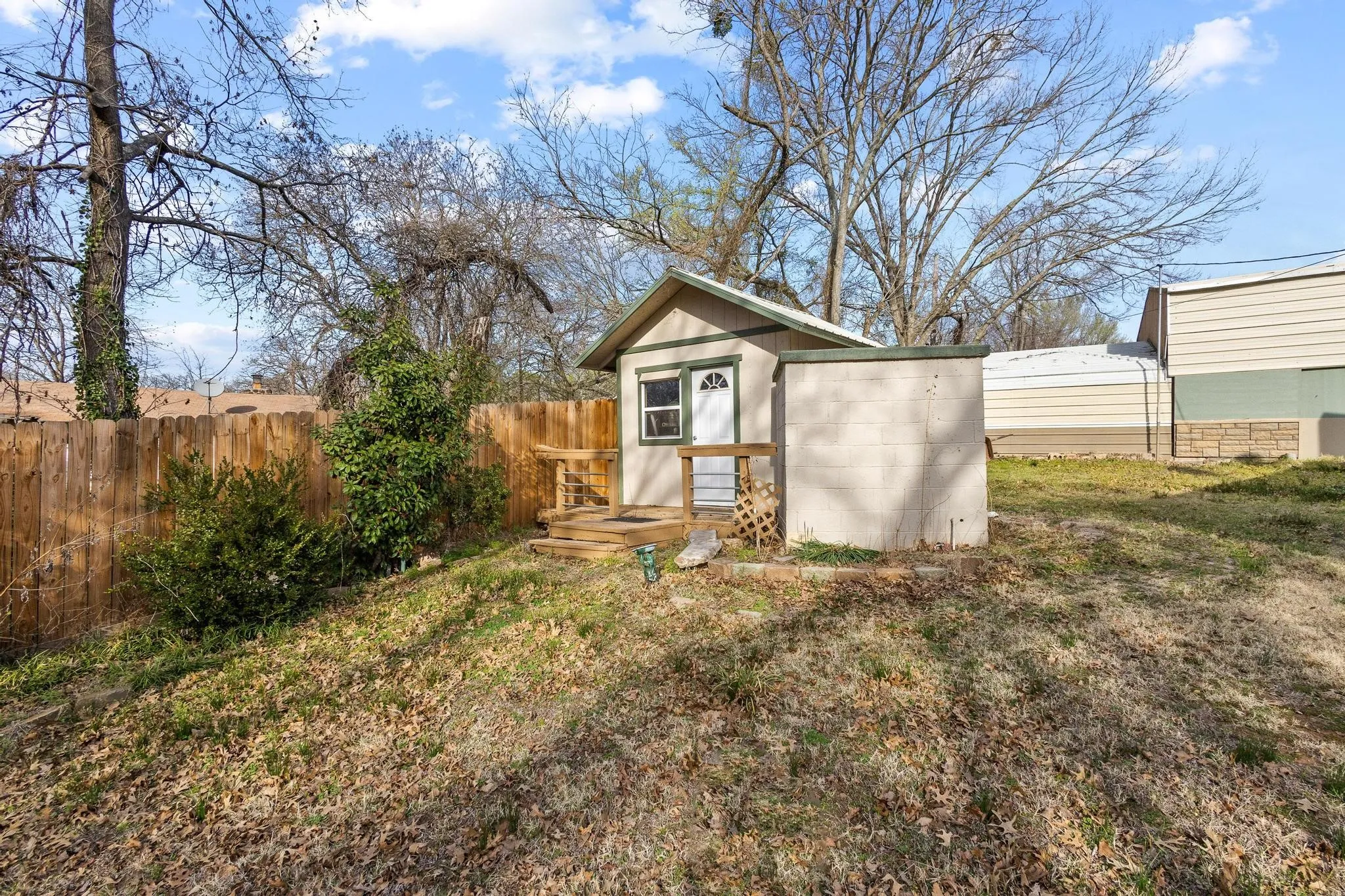 Garden shed with storage