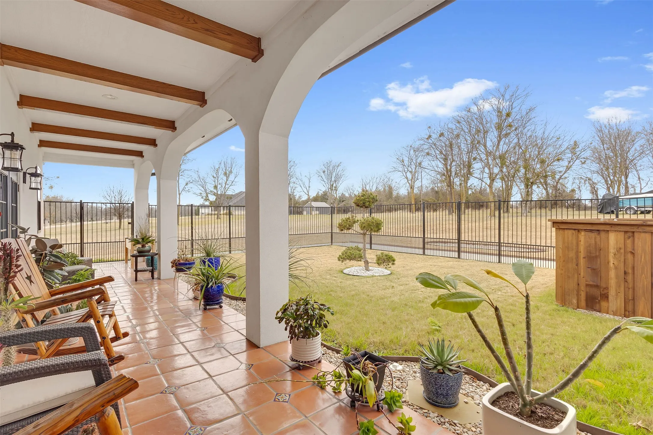 BACK COVERED PATIO SIDE VIEW