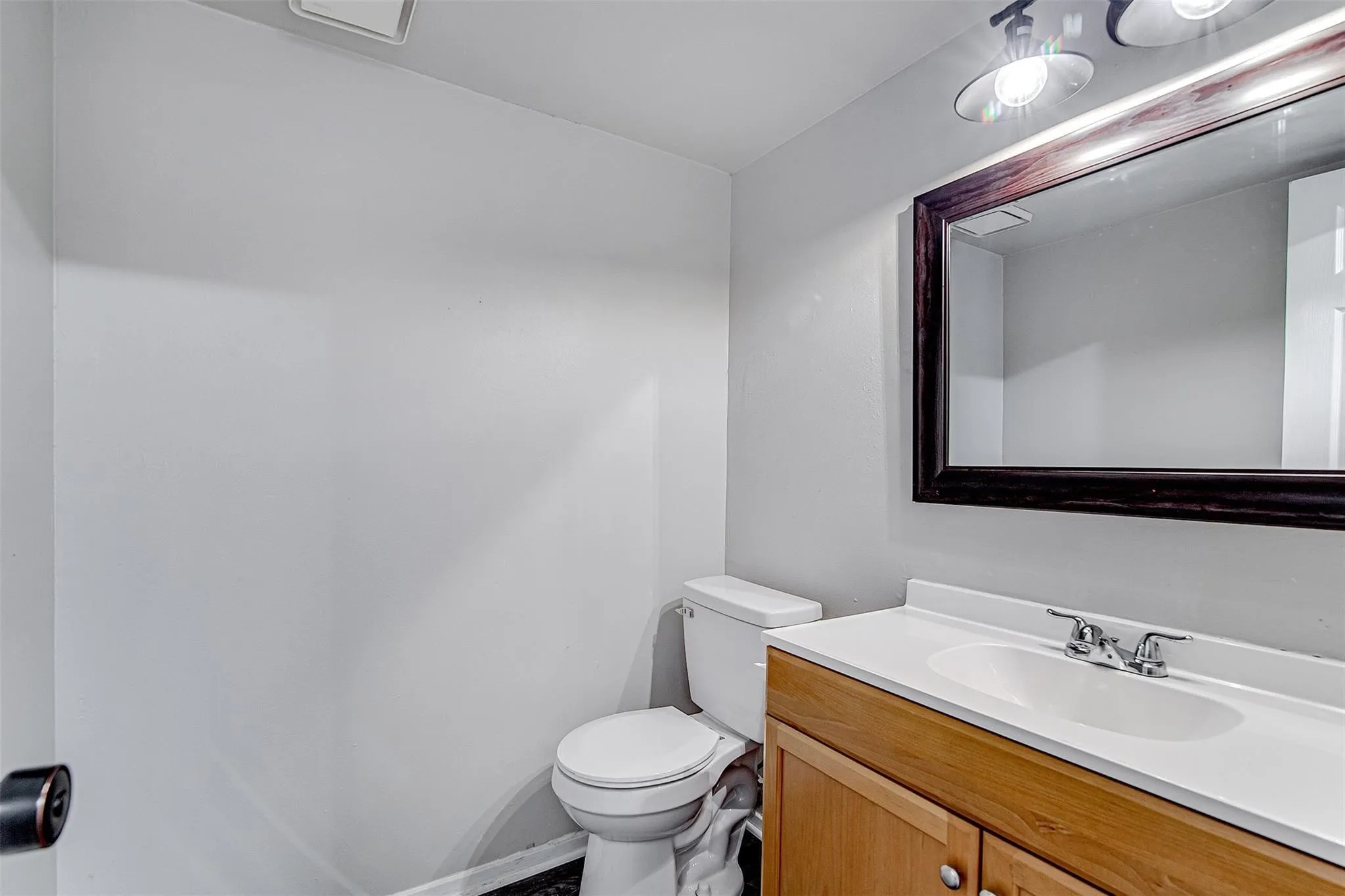 Lower level half bathroom