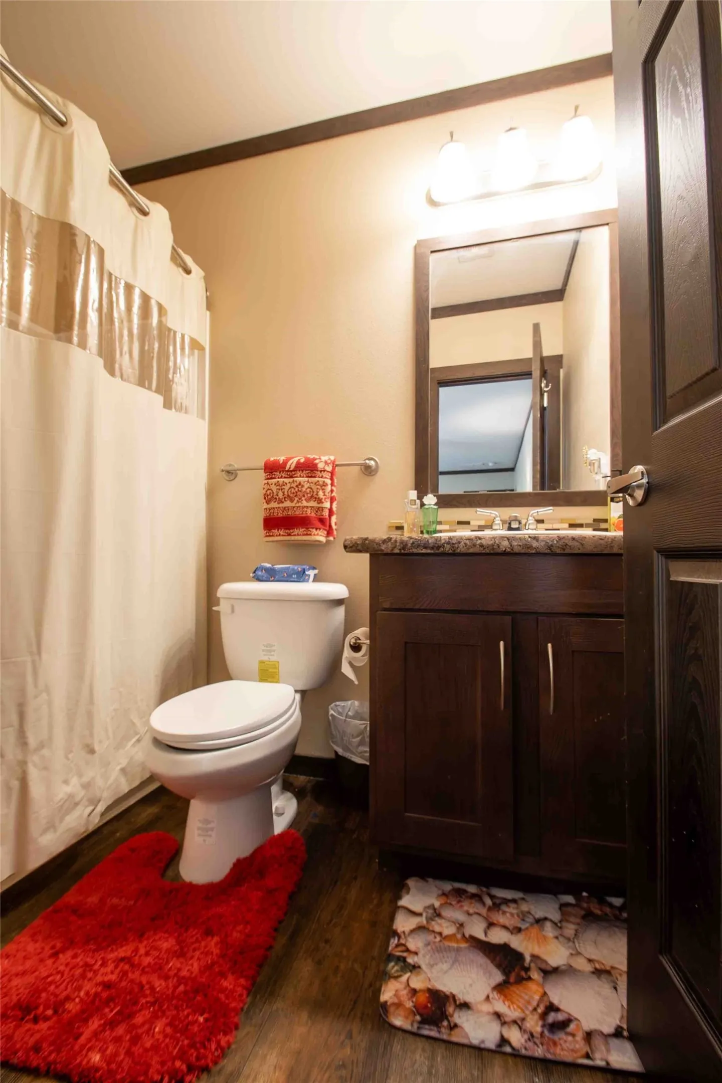 bathroom and combo shower and tub