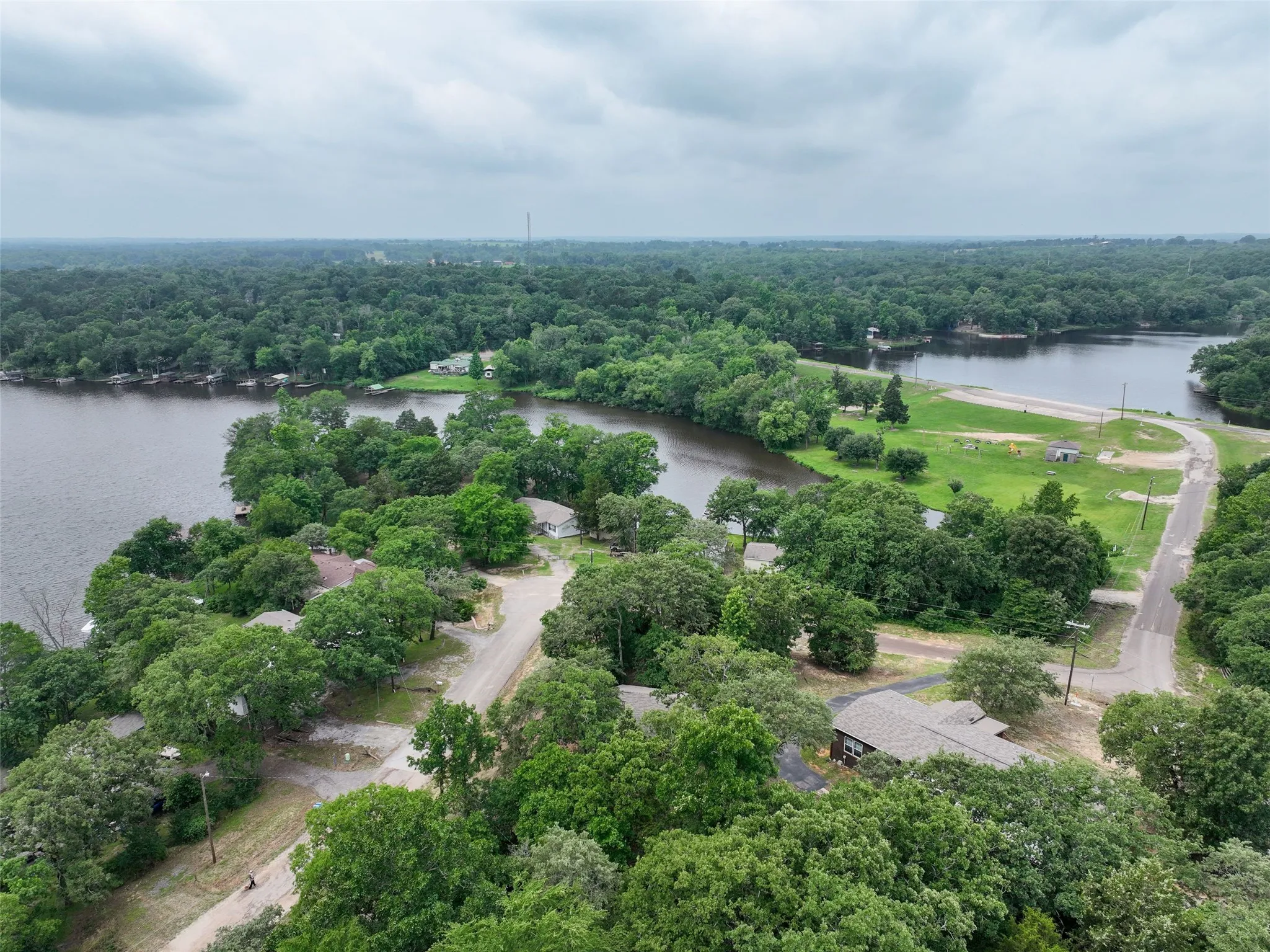 View of home area and lake views