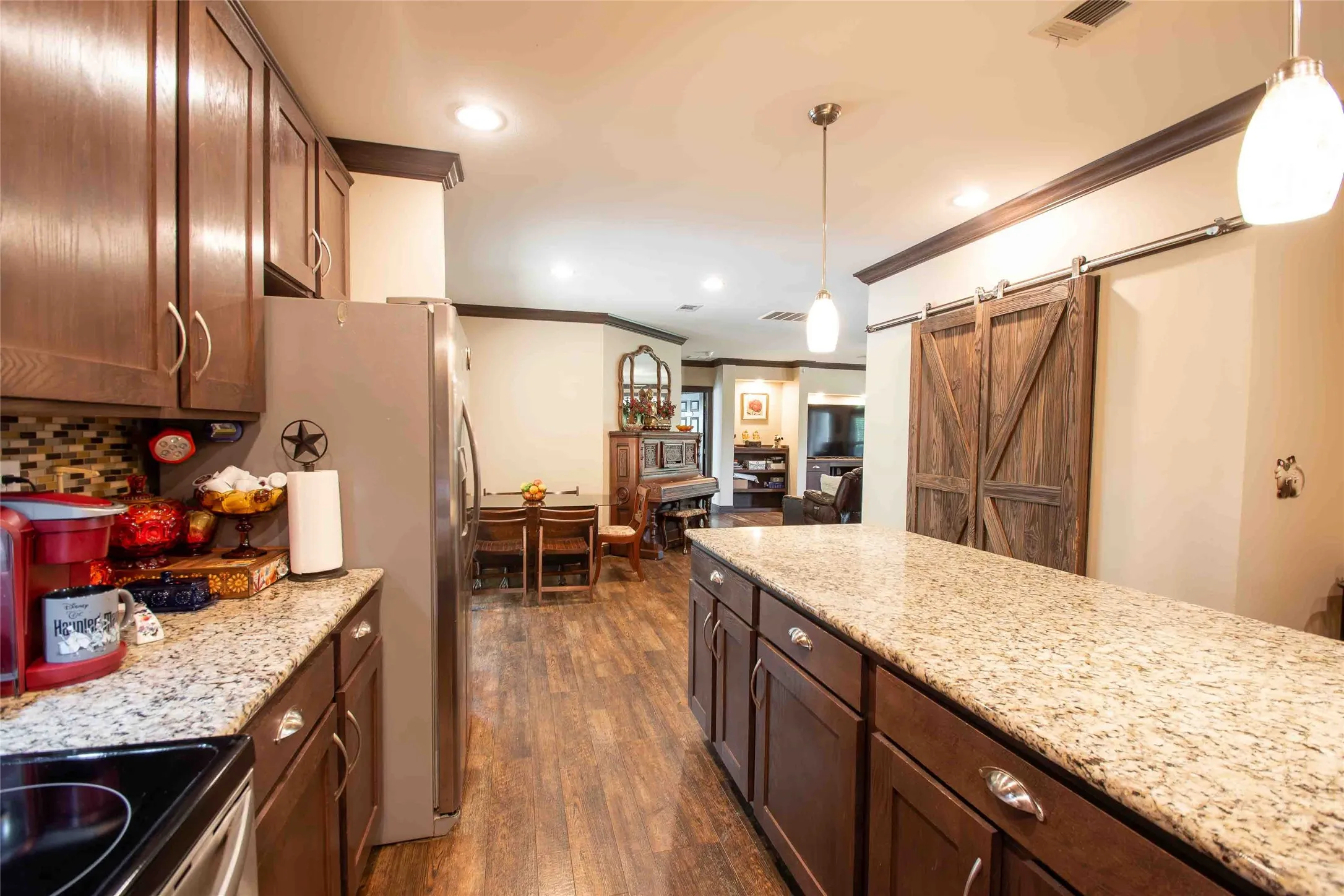 view of kitchen looking toward dining area