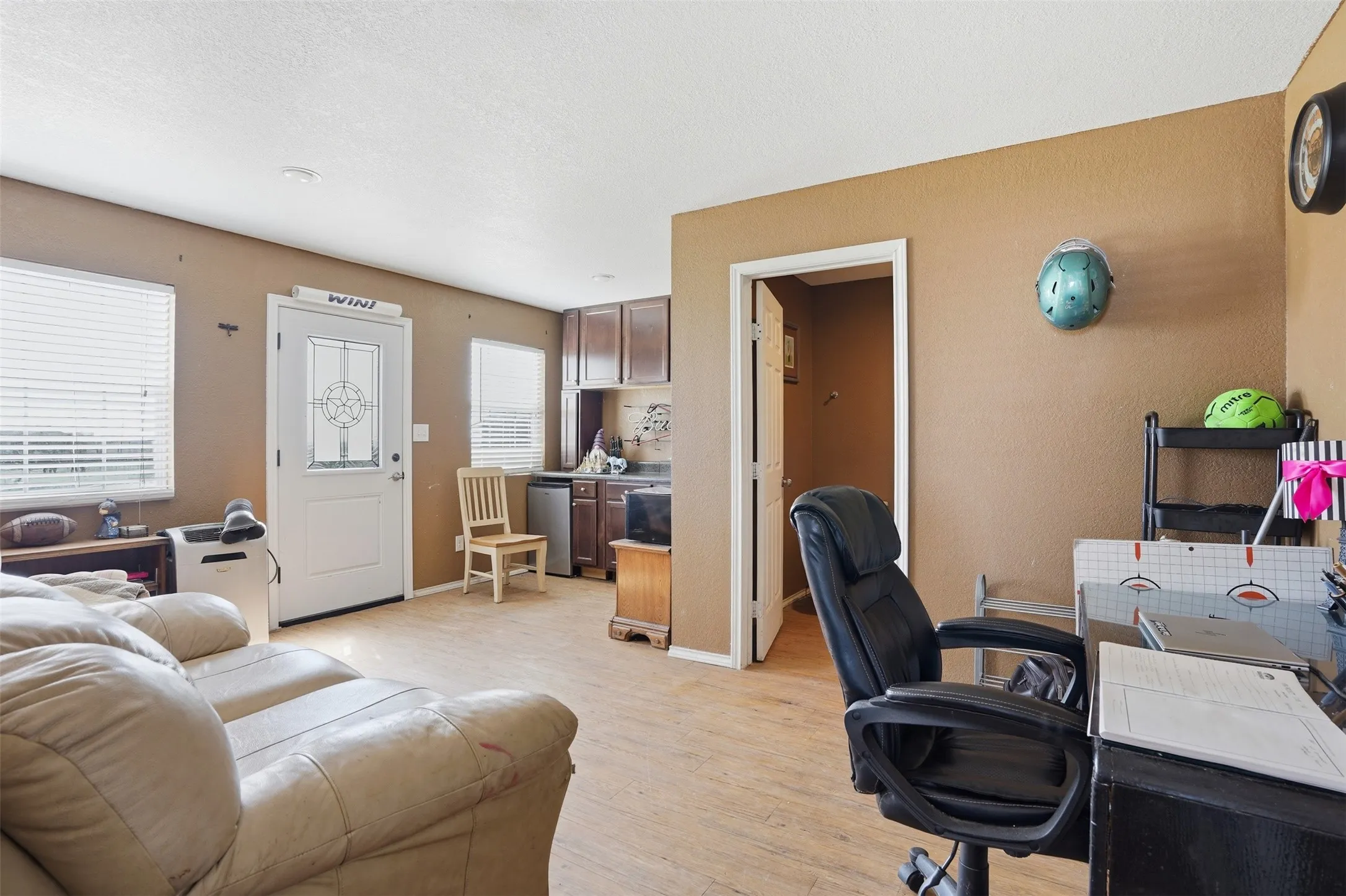 One Bedroom, one bath suite.