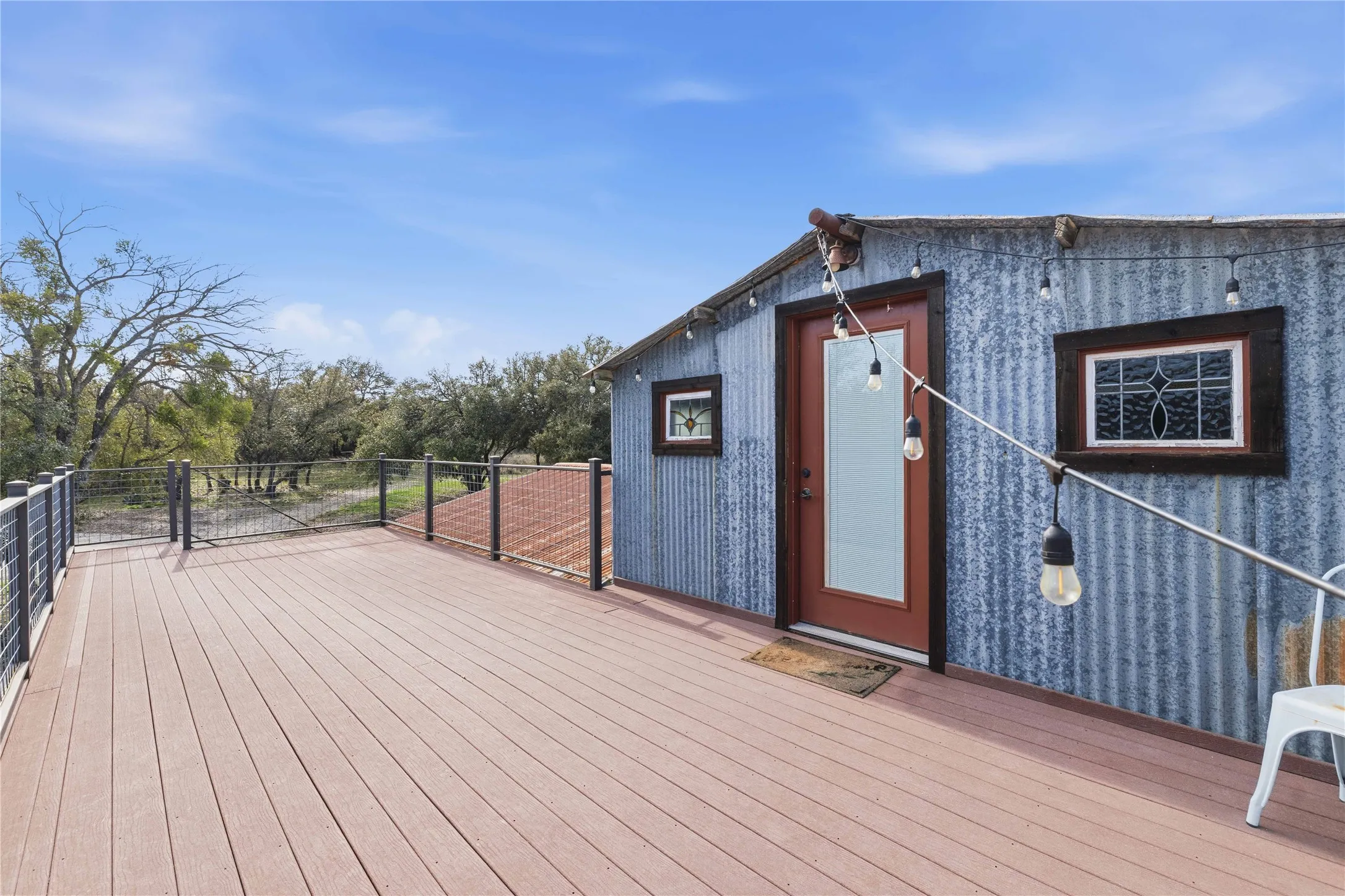 View of wooden deck