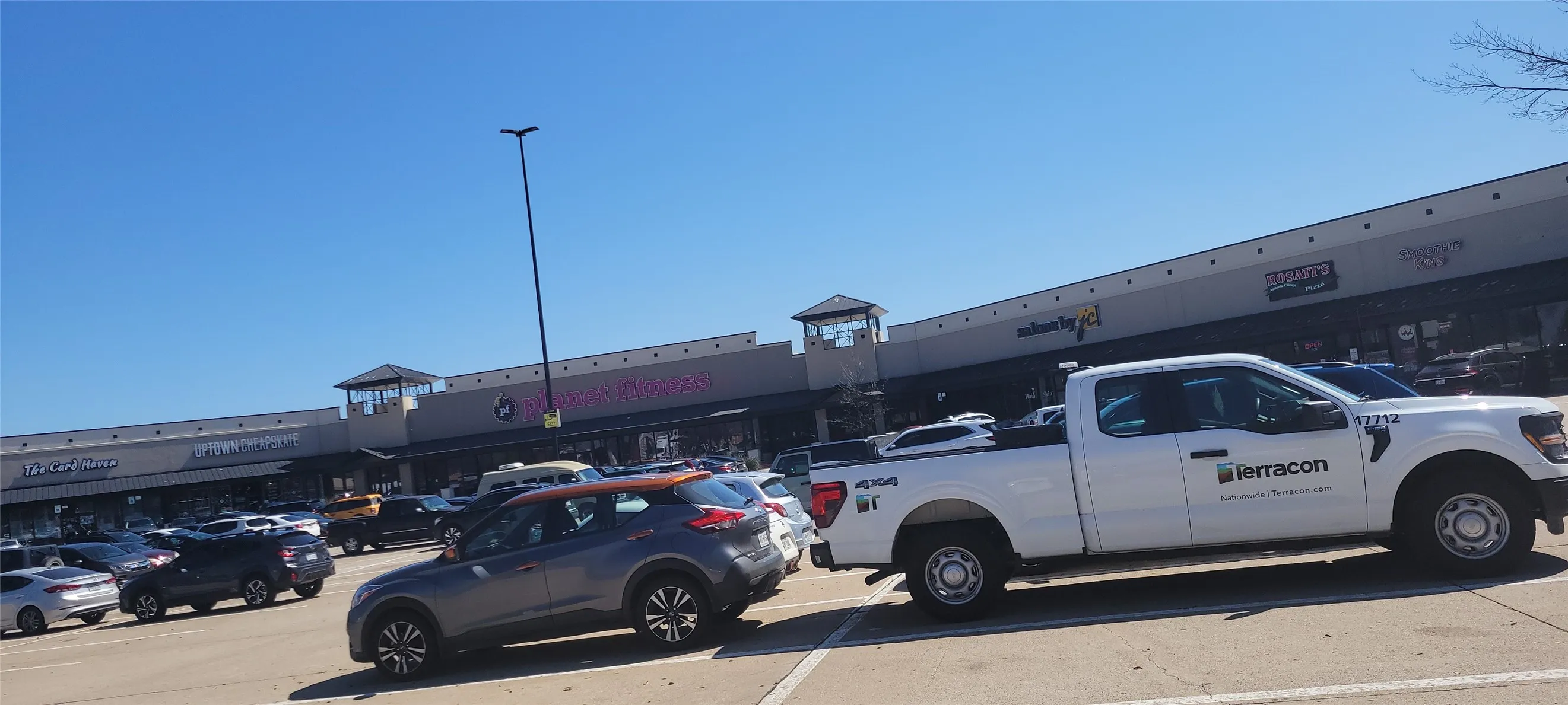 View of uncovered parking lot