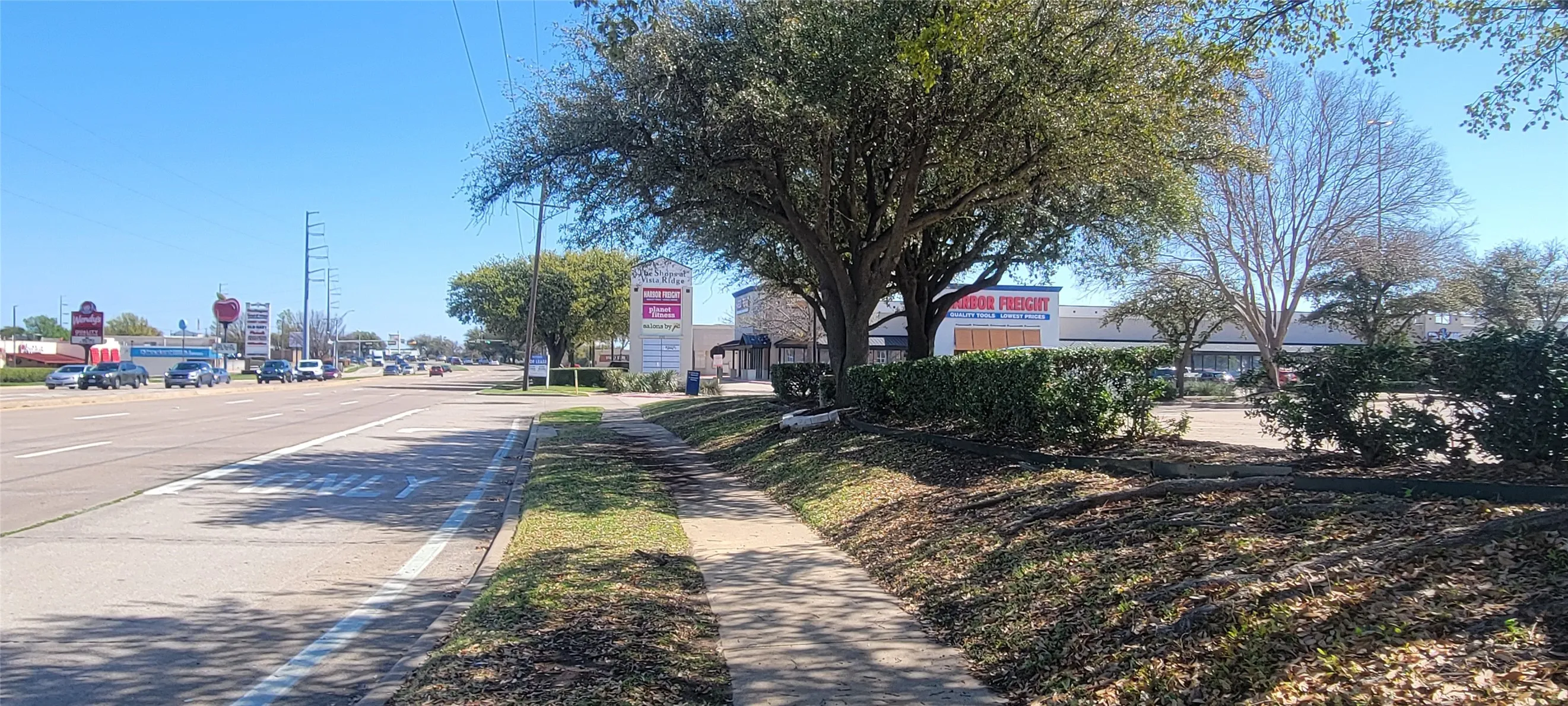 View of road featuring sidewalks