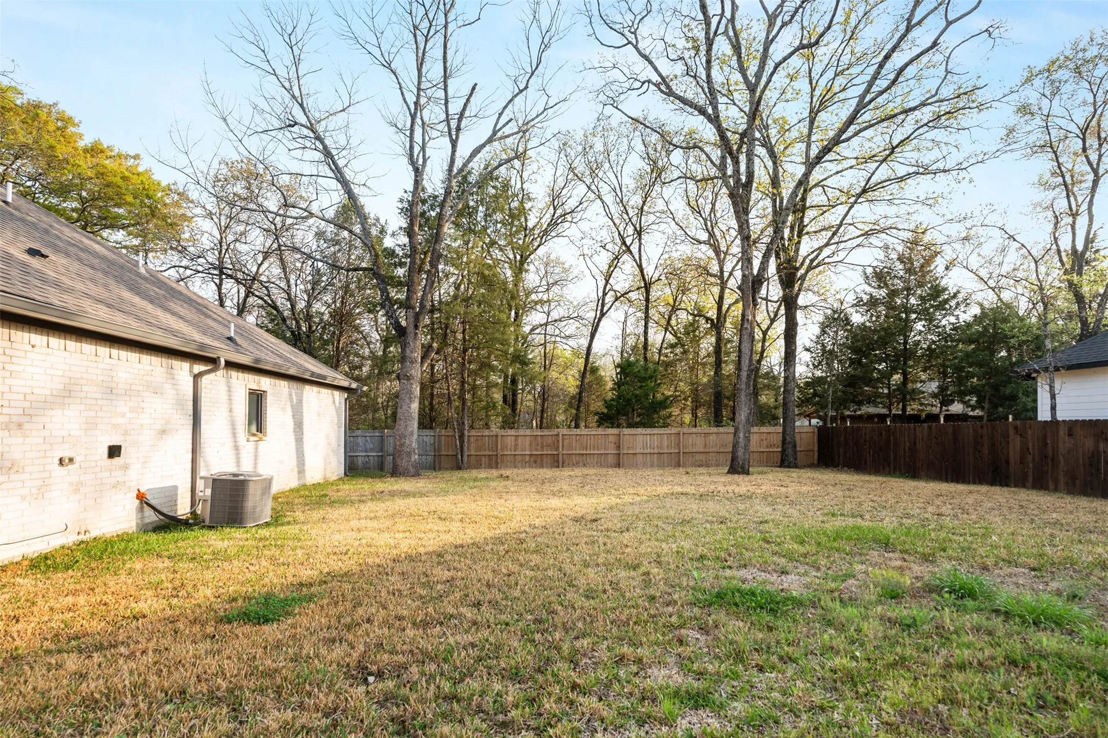 Large fenced yard