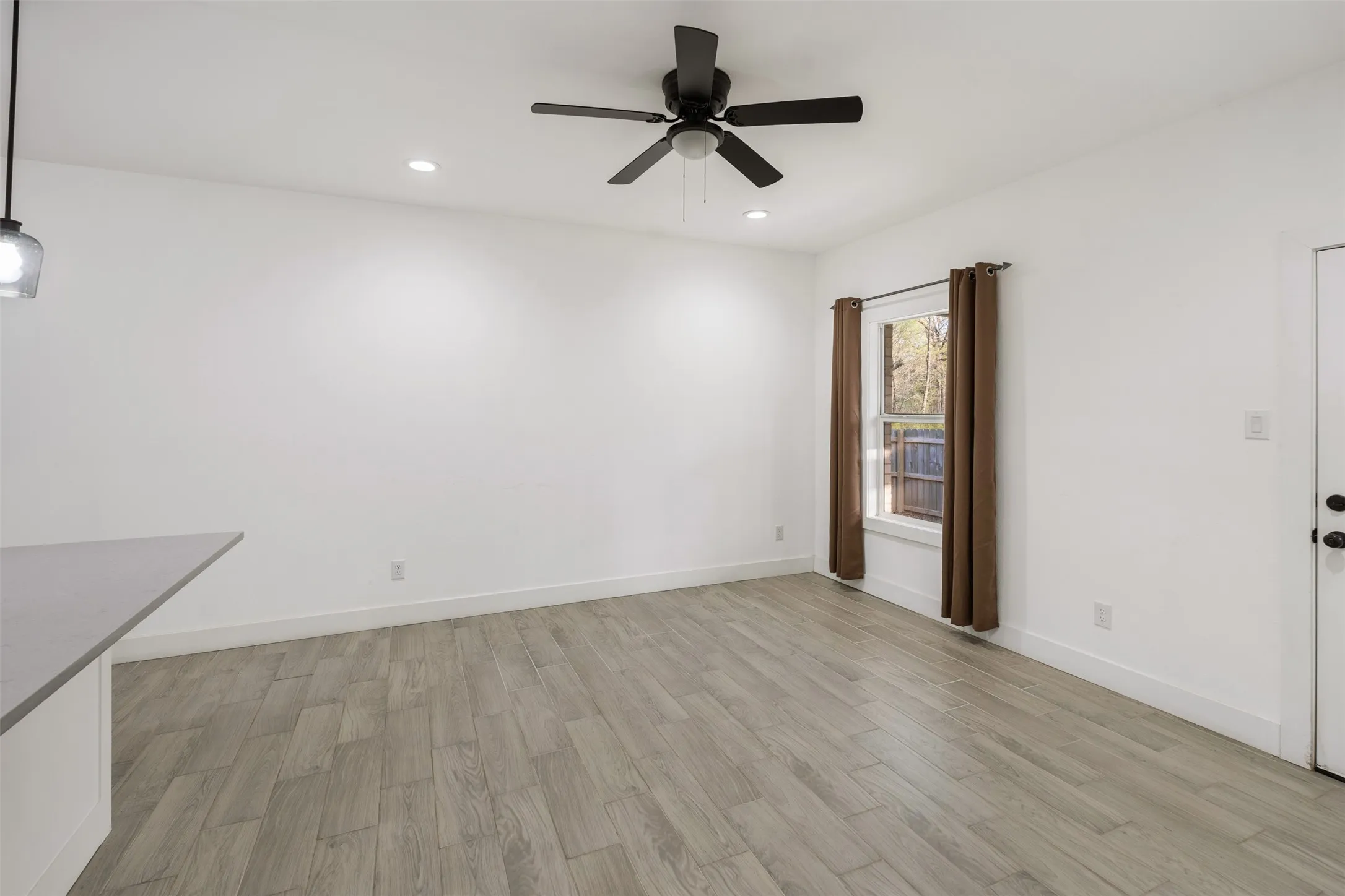 Living room open to kitchen