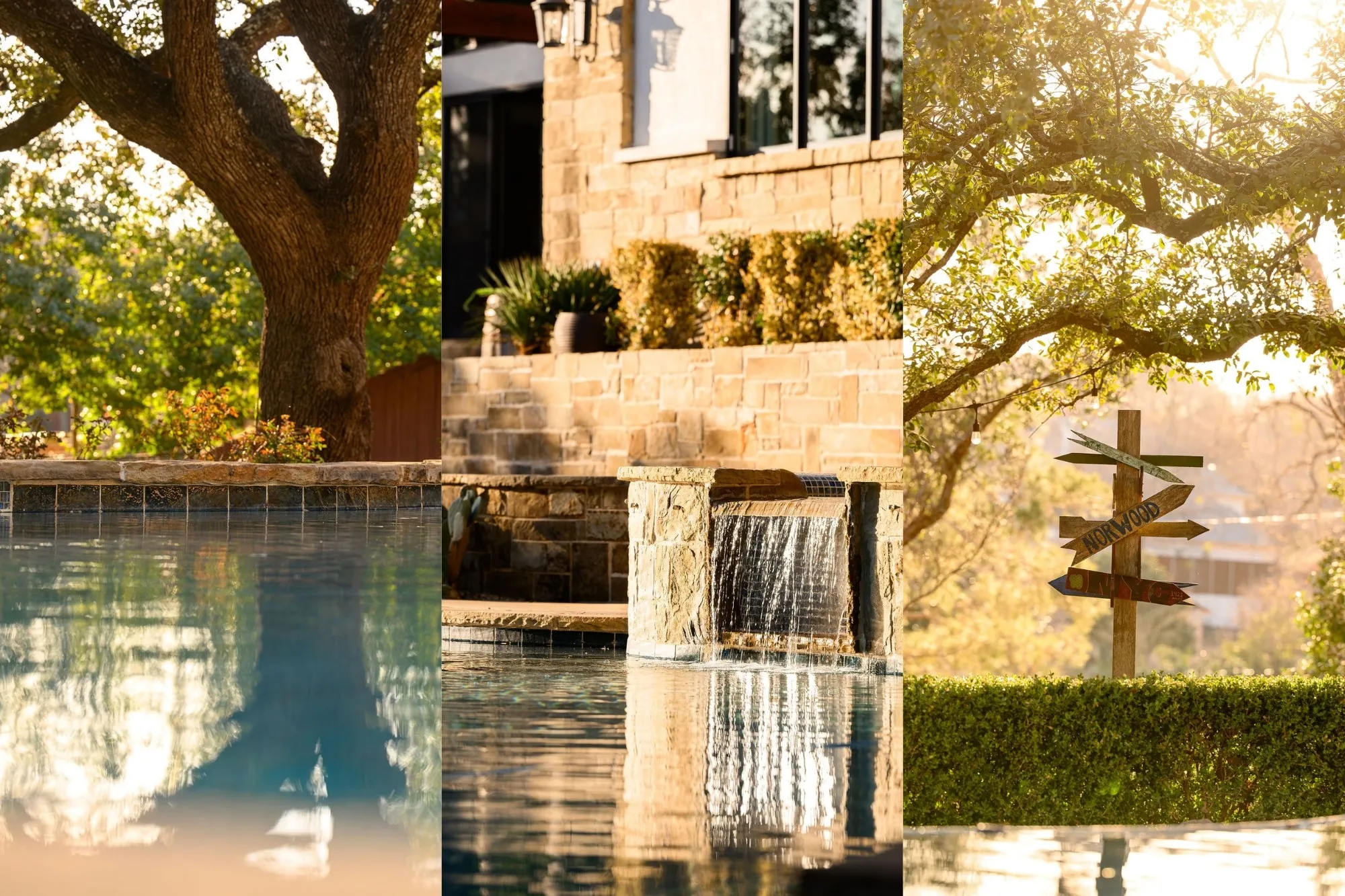 Scenic views of the pool attached to the main house! It's all in the details!