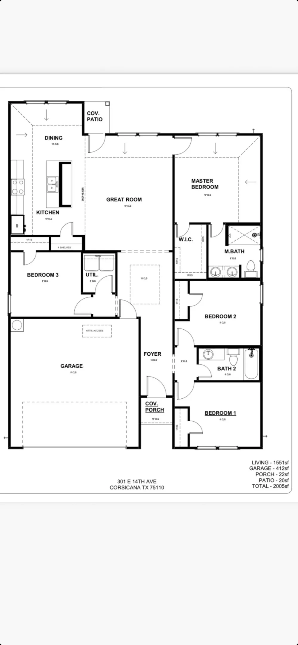 Split bedroom floor plan