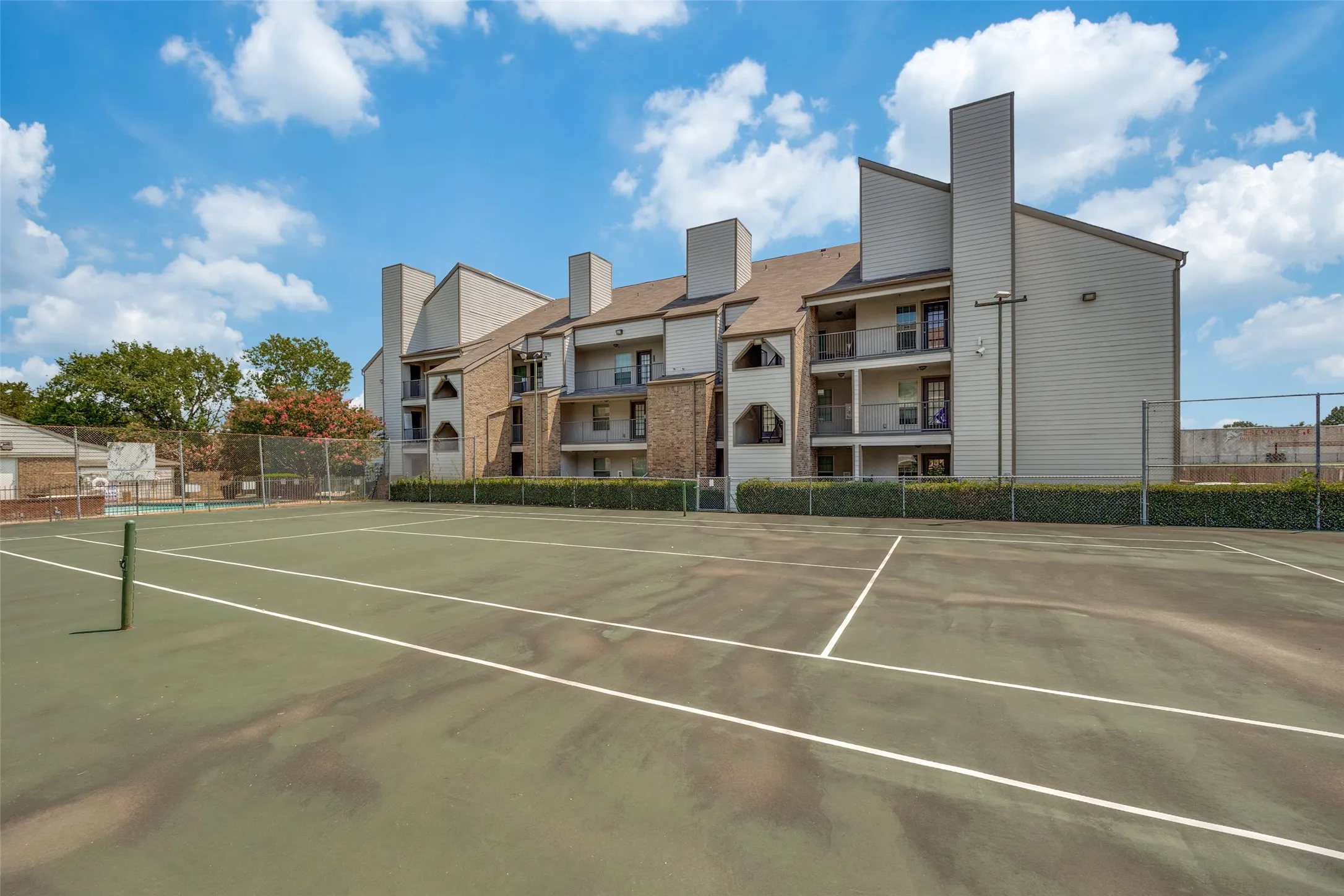 View of tennis court