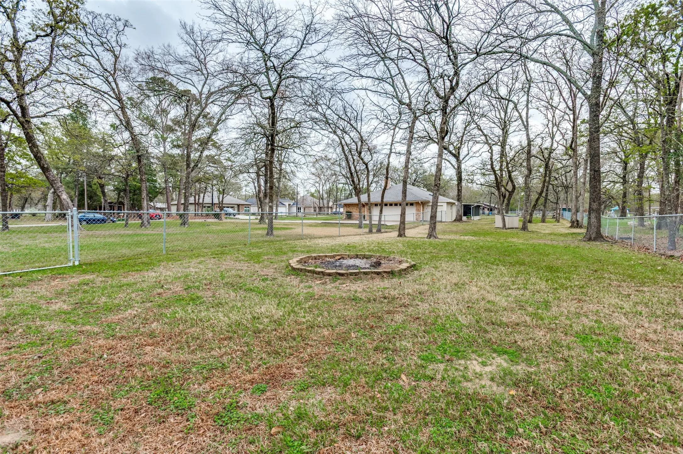 Fire Pit in Backyard