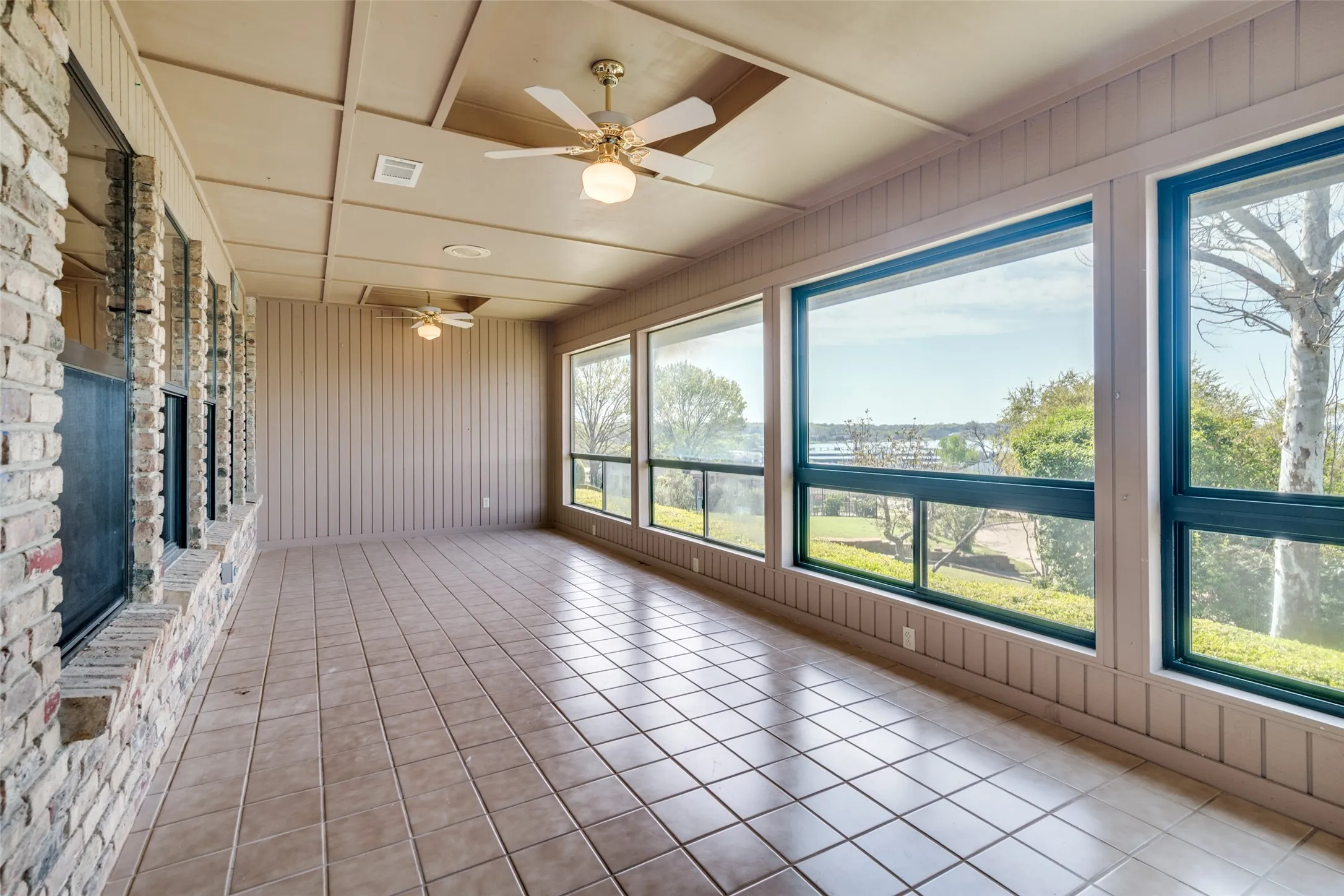 Enjoy views of the lake from the sun room