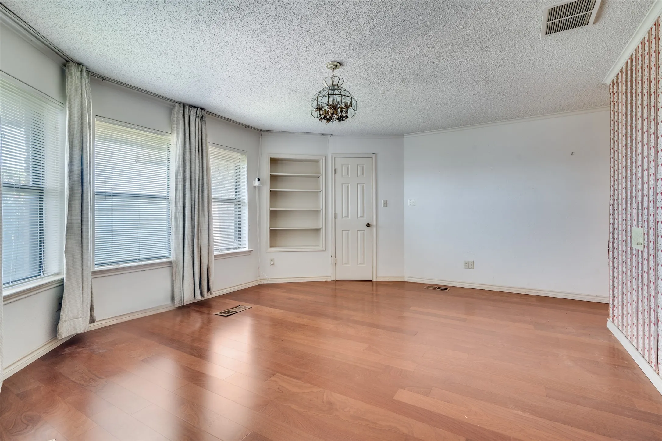 There is a walk in cedar closet in the primary bedroom
