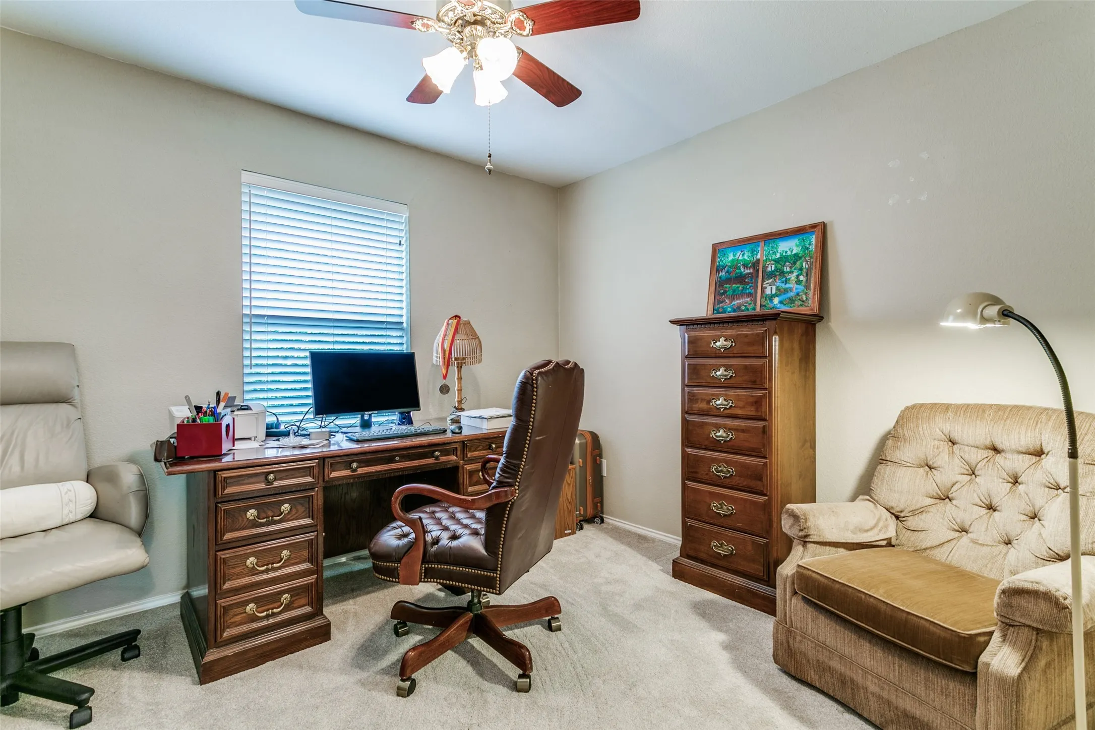 Bedroom used as an office