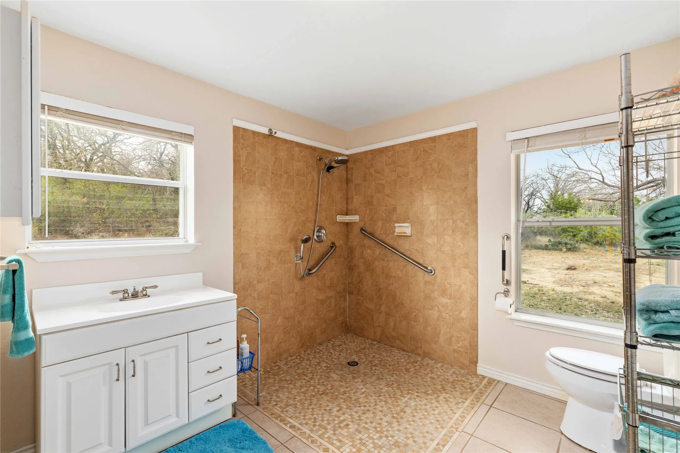 Primary Bathroom with a Walk-in shower
