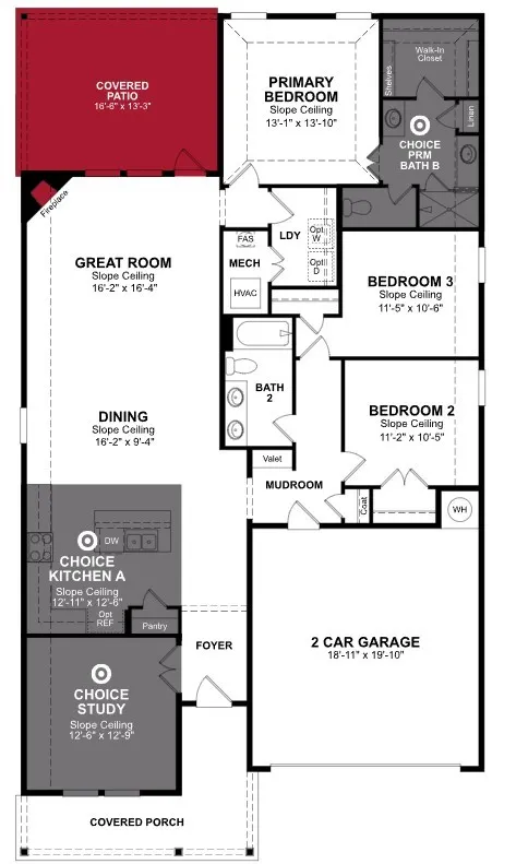 Beazer Homes Enclave at Legacy Hills Carson Floorplan.