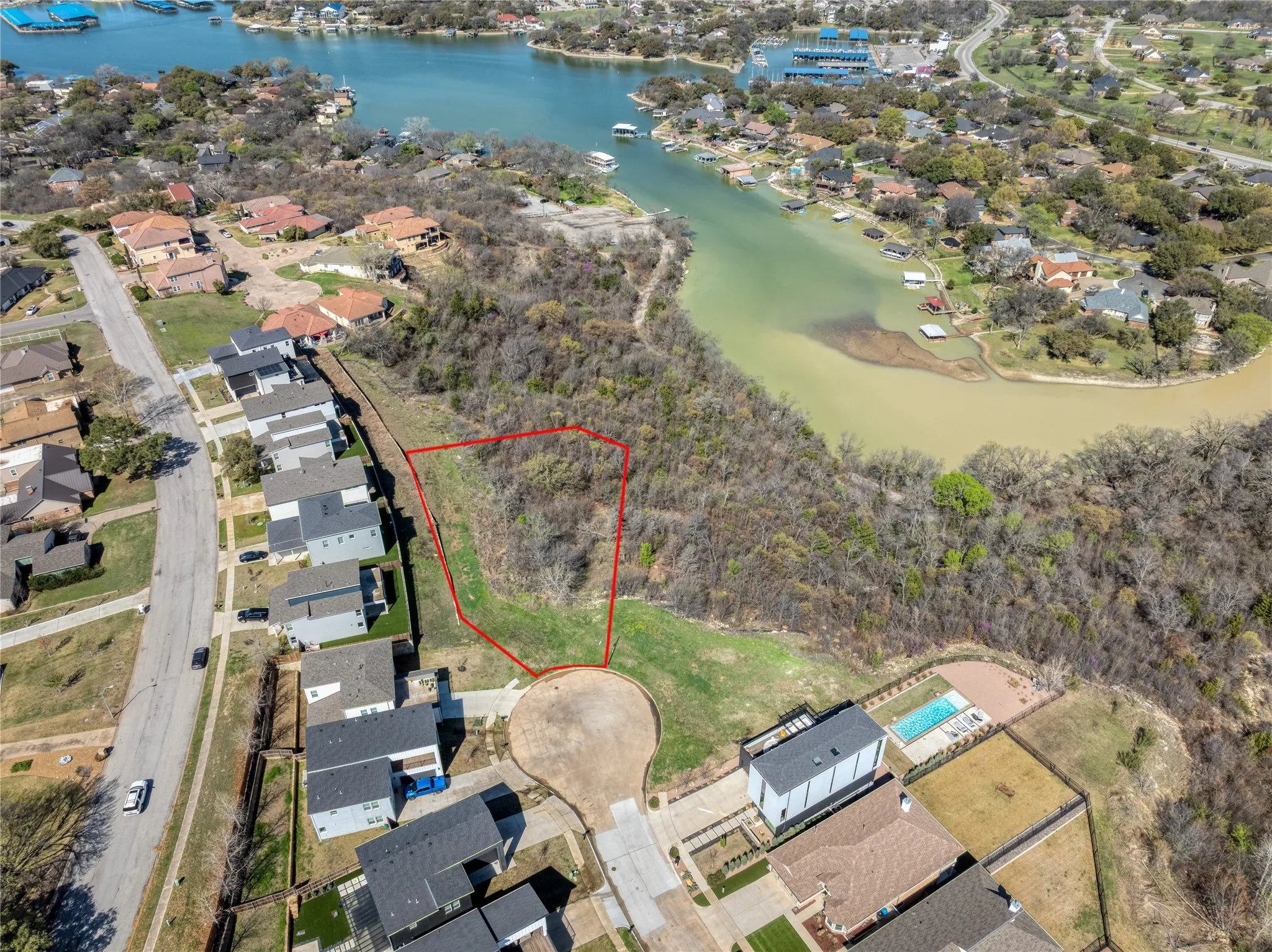 Aerial view of property.