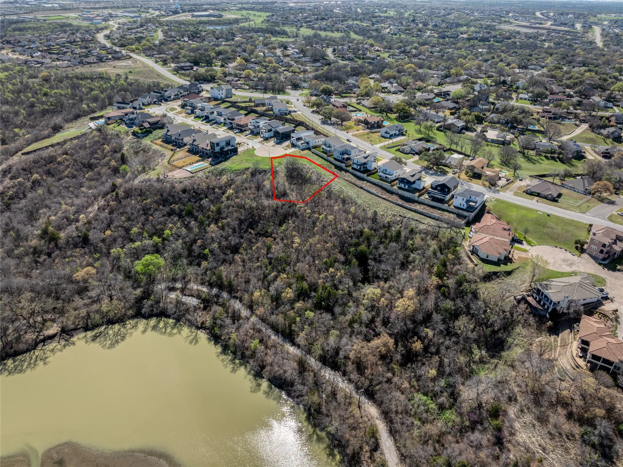 Back view from over the lake.