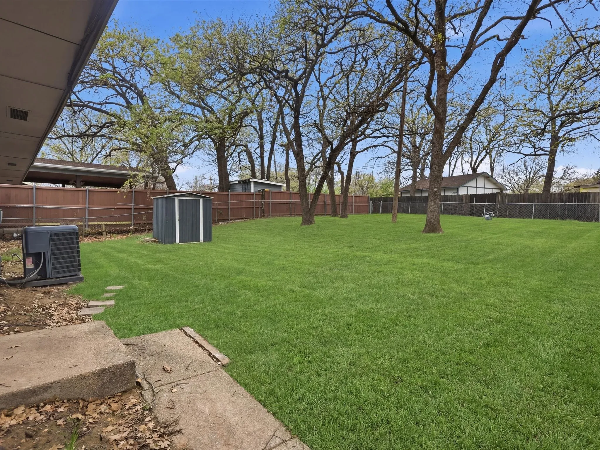 Photoshopped grass to show potential in the summer.