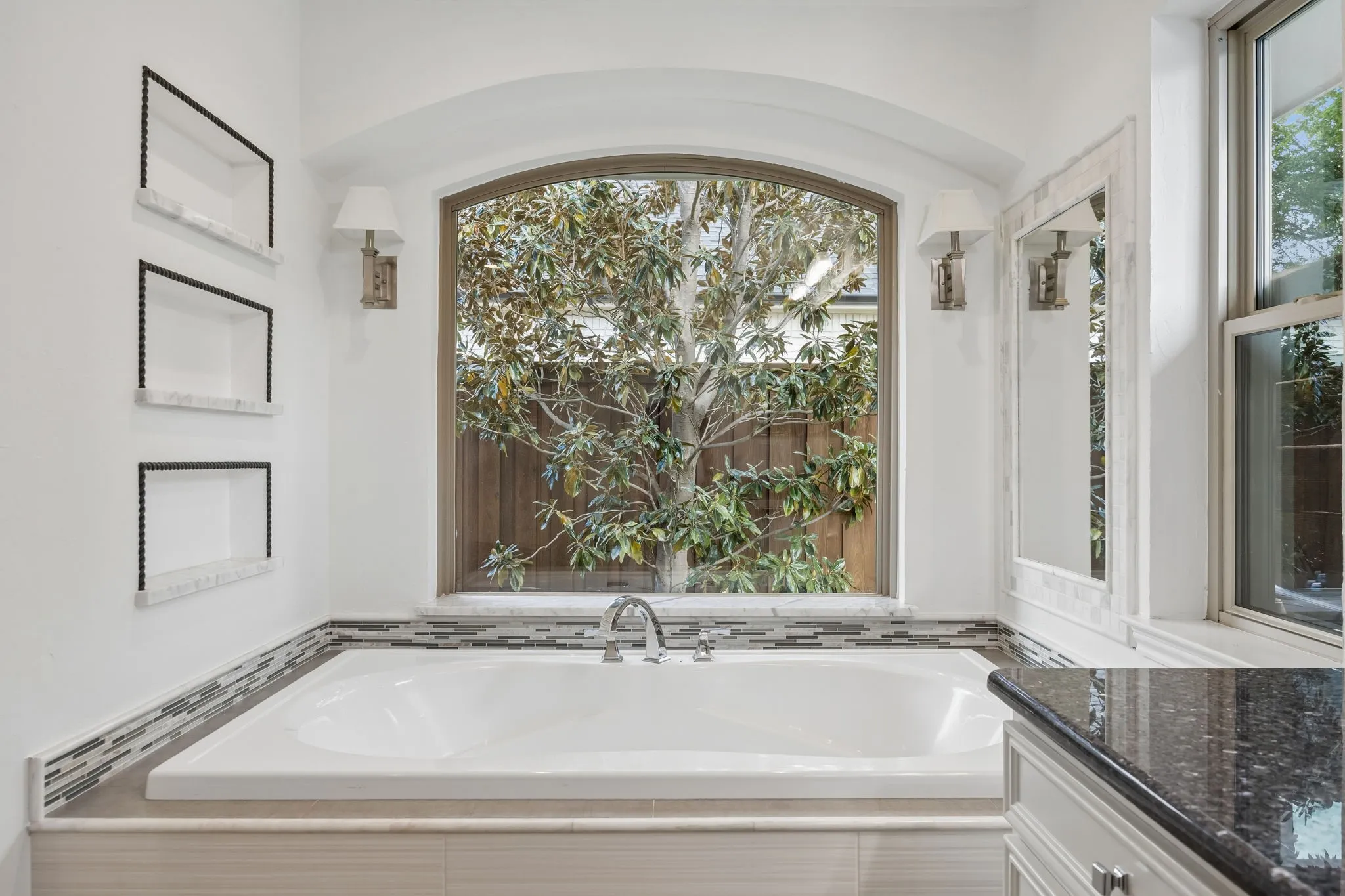 Soaking tub in the primary bath
