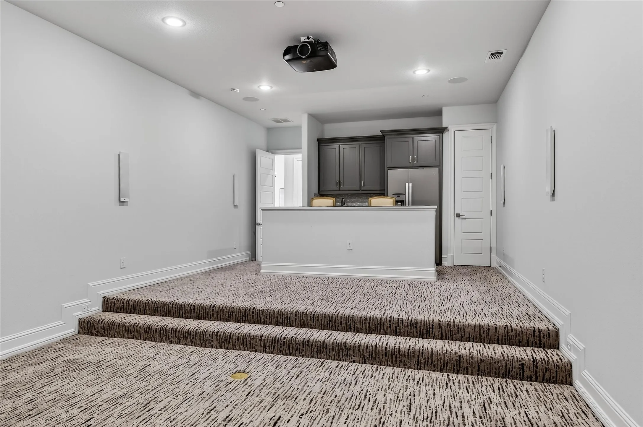 Wet bar located in Media Room