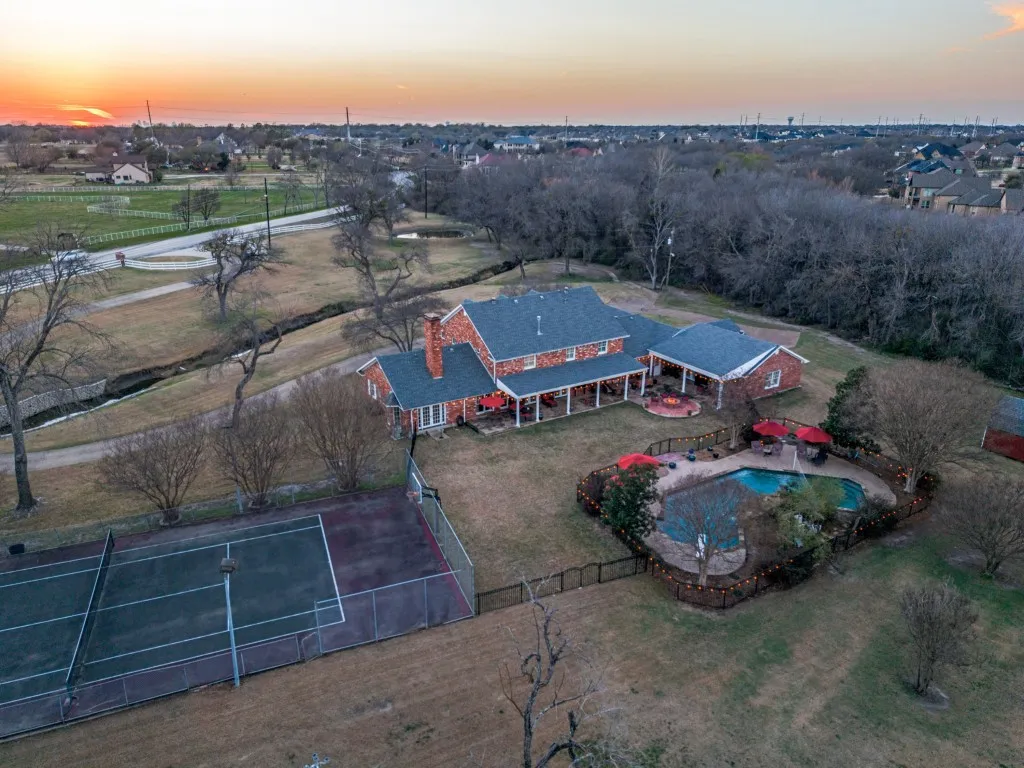 Beautiful sunset view of the property!