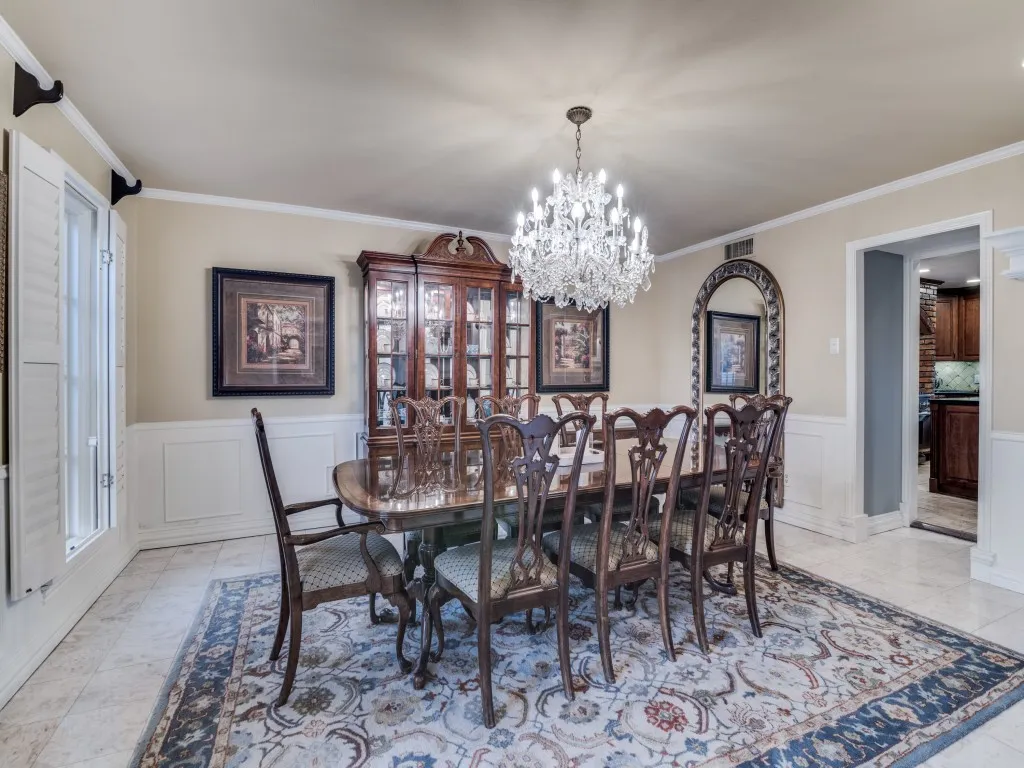 Another look at the dining area with plenty of room for a hutch.