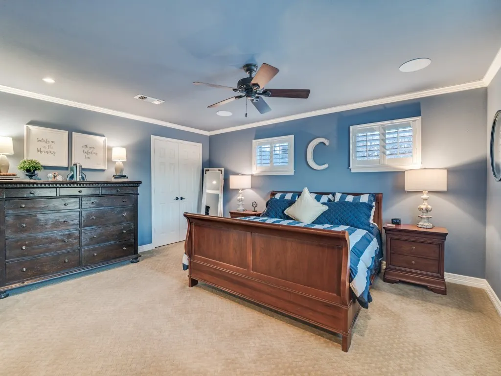 This primary bedroom suite has it all!
