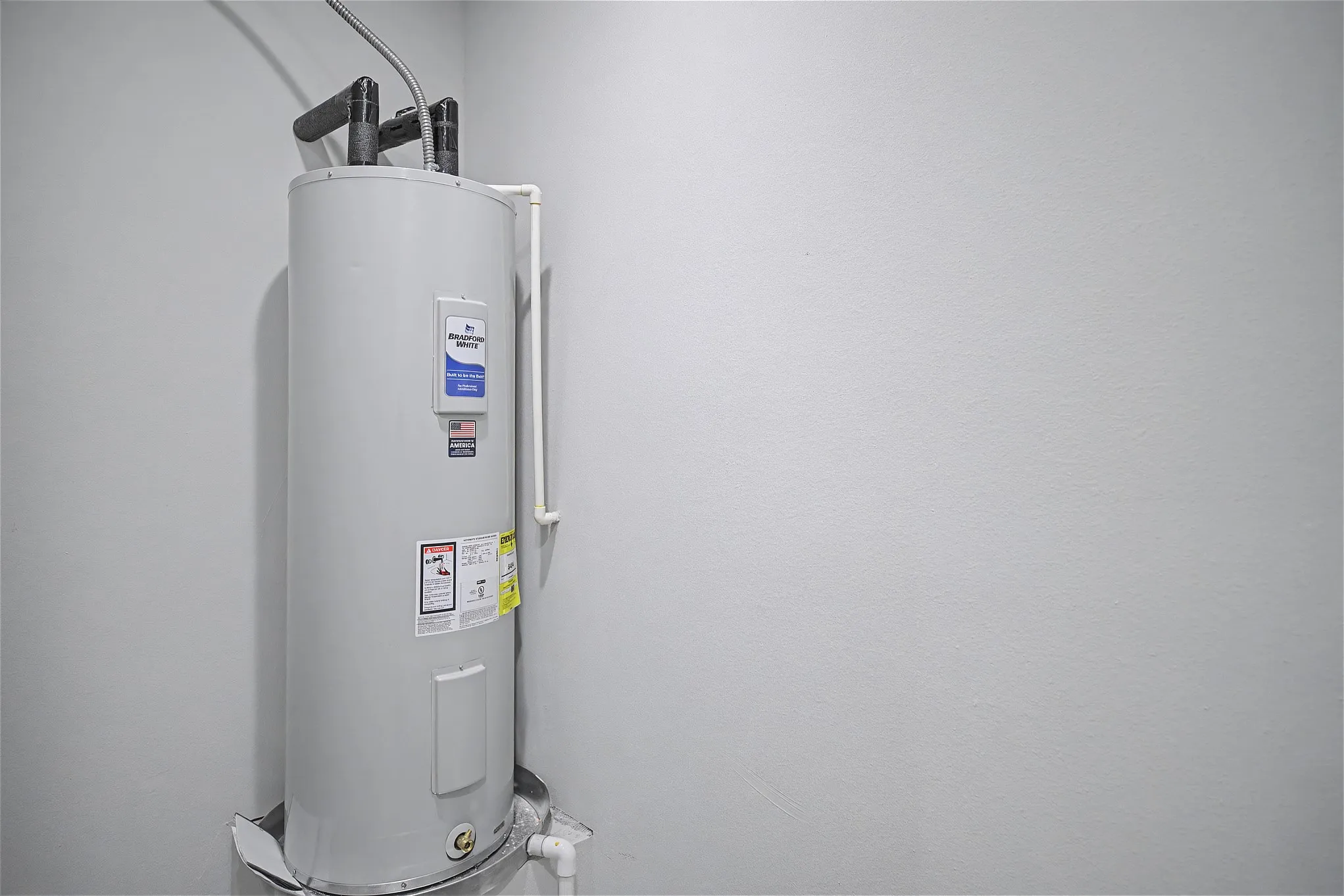 Utility room with water heater
