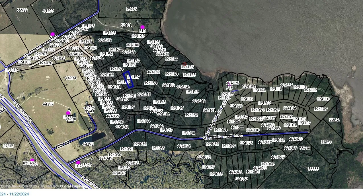 Plat Map. Illustrating property divisions and identifying parcel numbers
