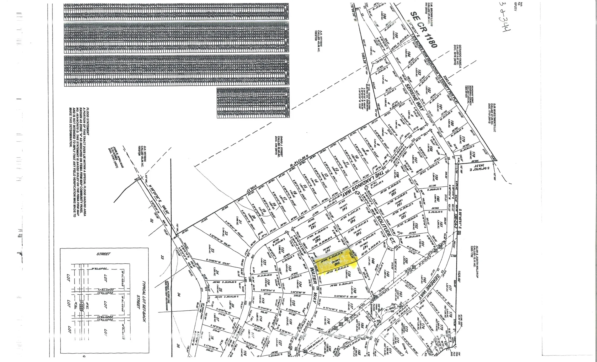 Plat Map. Illustrating the subdivision of a land parcel into individual lots with associated boundaries and identifying the specific property