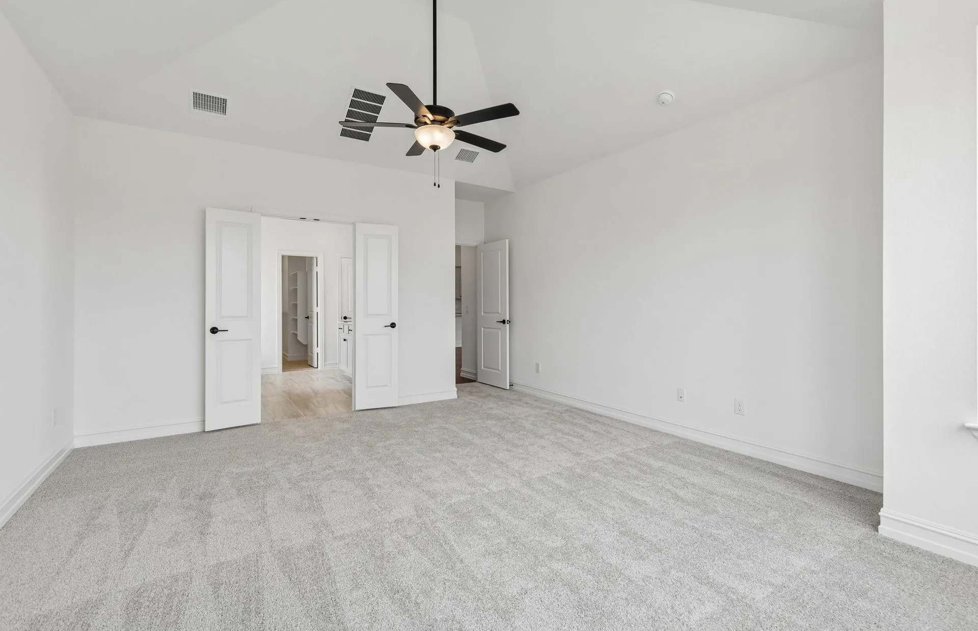 Spacious owner suite with private bath and walk in closet