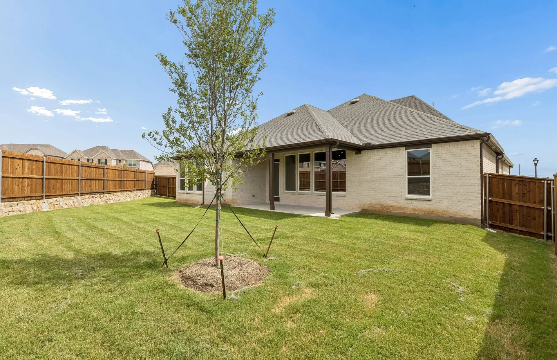Oversized fenced-in backyard